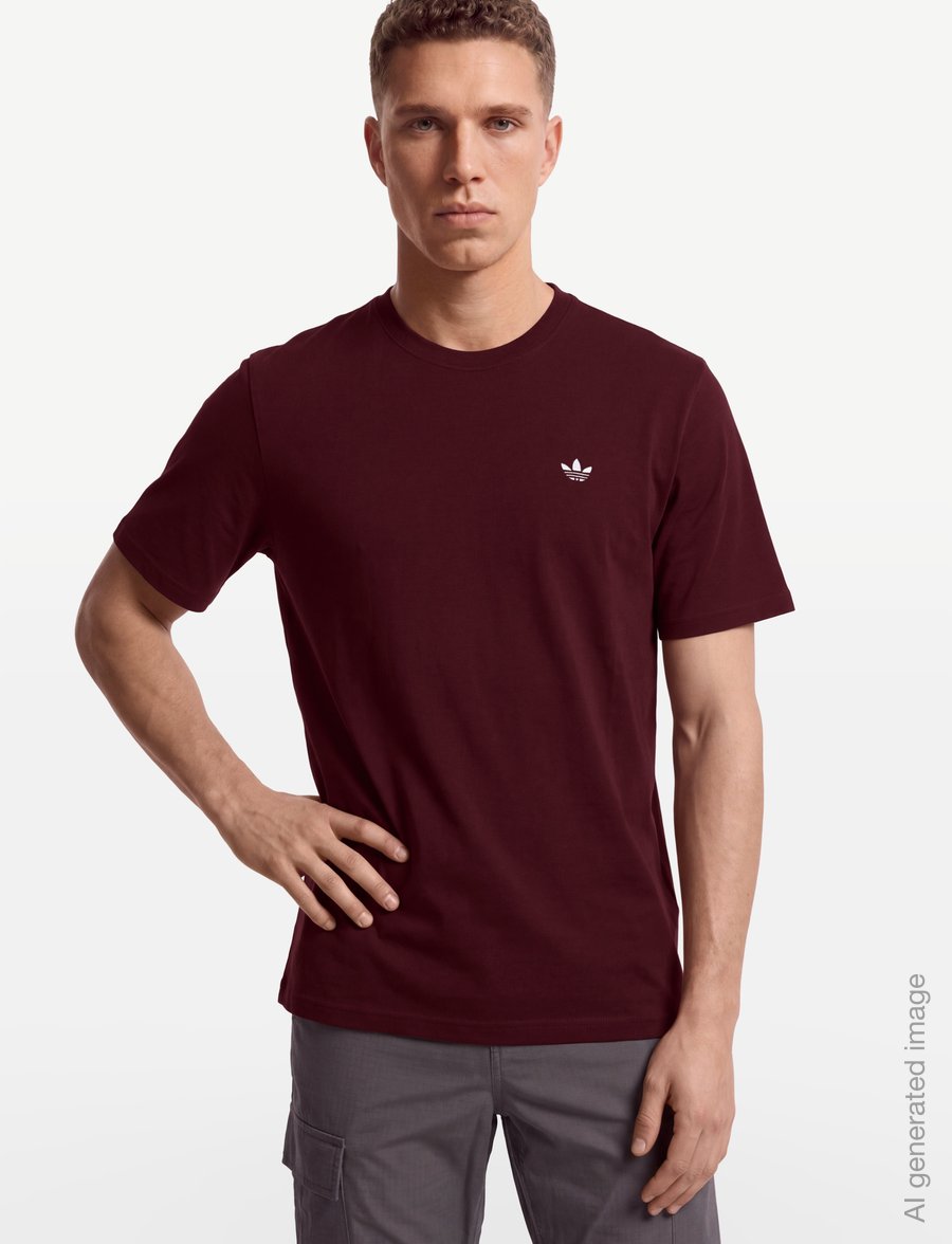 adidas Originals - ESS REG TEE - t-shirts - maroon - 3