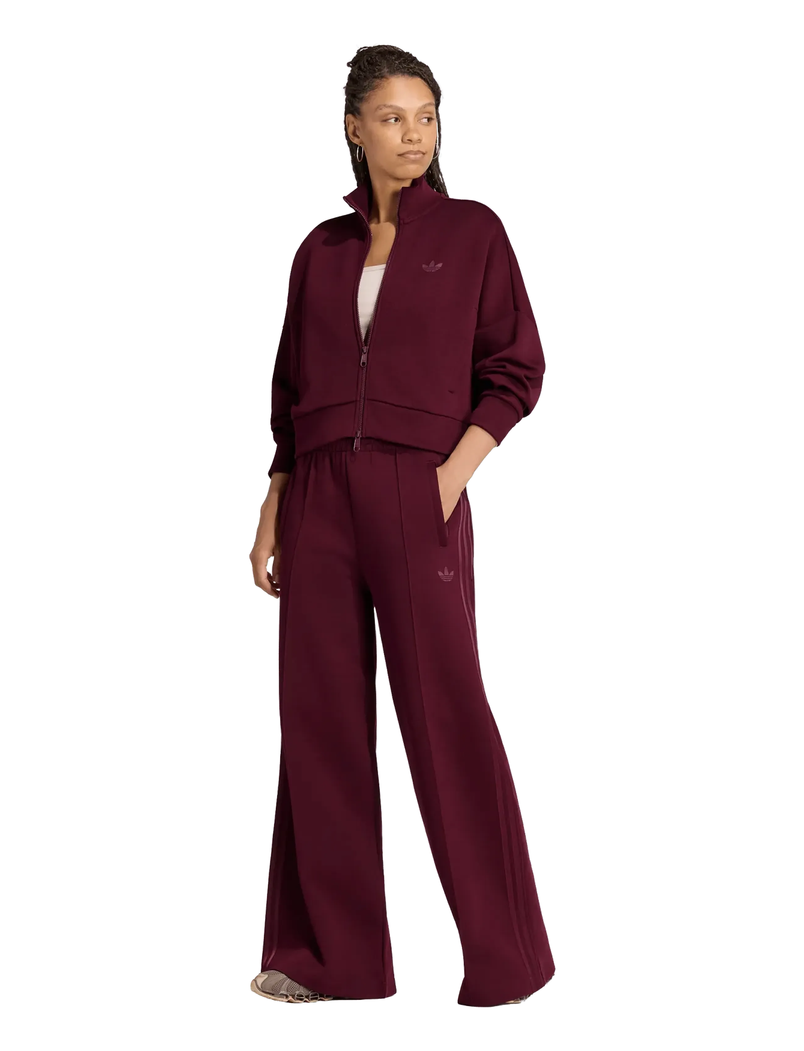 adidas Originals SPACER PANT - Trennipüksid - MAROON / burgundy