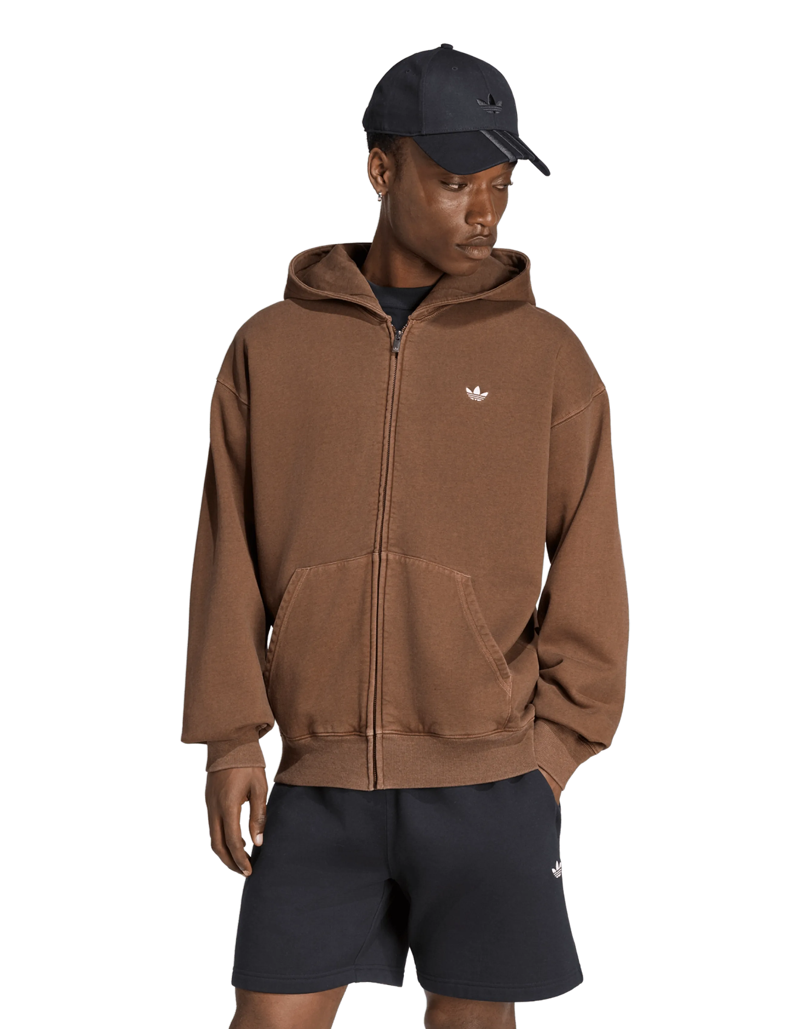 adidas Originals - ESS LOOSE FZ HD - overdele - prebrn - 2