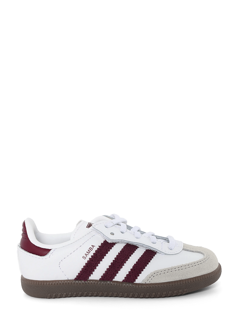 adidas Originals - SAMBA OG CF EL I - low-top sneakers - ftwwht/maroon/gum5 - 2