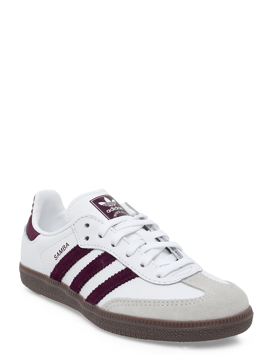 adidas Originals - SAMBA OG C - lave sneakers - ftwwht/maroon/gum5 - 0