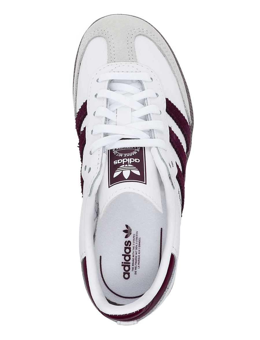 adidas Originals - SAMBA OG C - lave sneakers - ftwwht/maroon/gum5 - 3