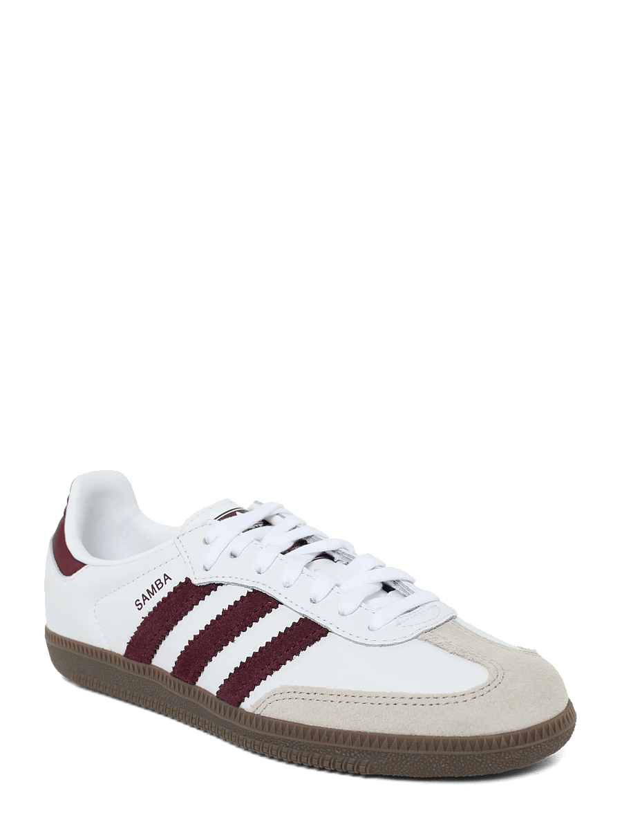 adidas Originals - SAMBA OG J - tennised - ftwwht/maroon/gum5 - 0