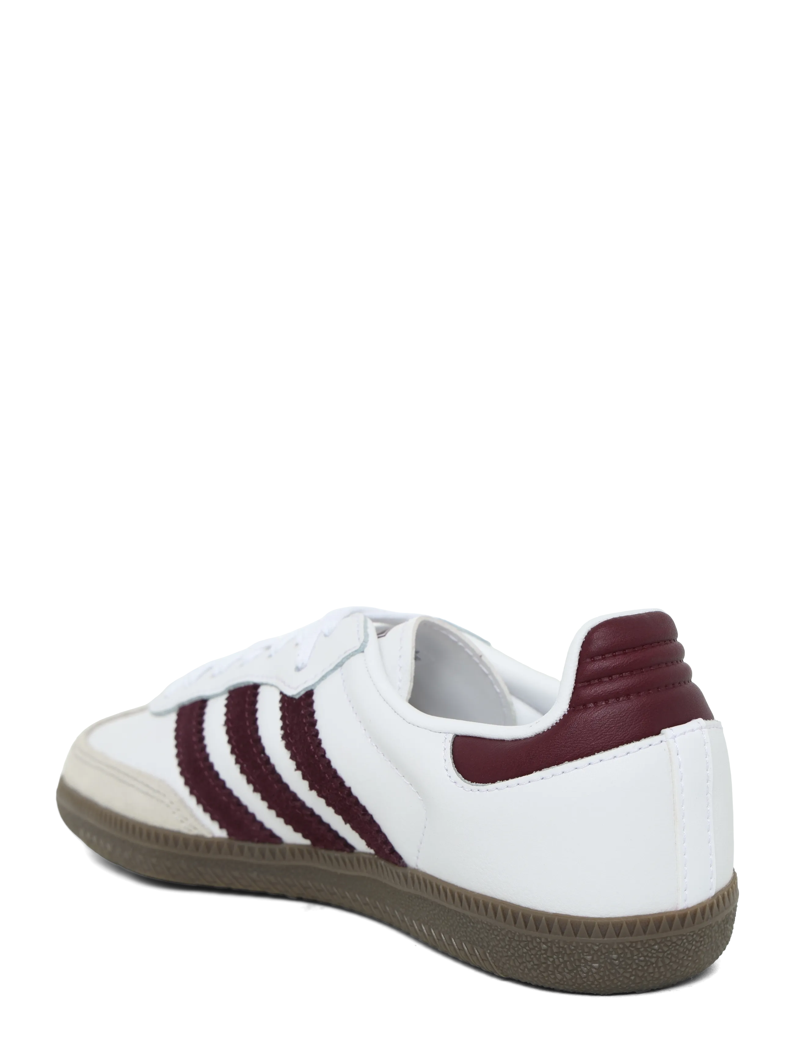 adidas Originals - SAMBA OG J - low-top sneakers - ftwwht/maroon/gum5 - 1