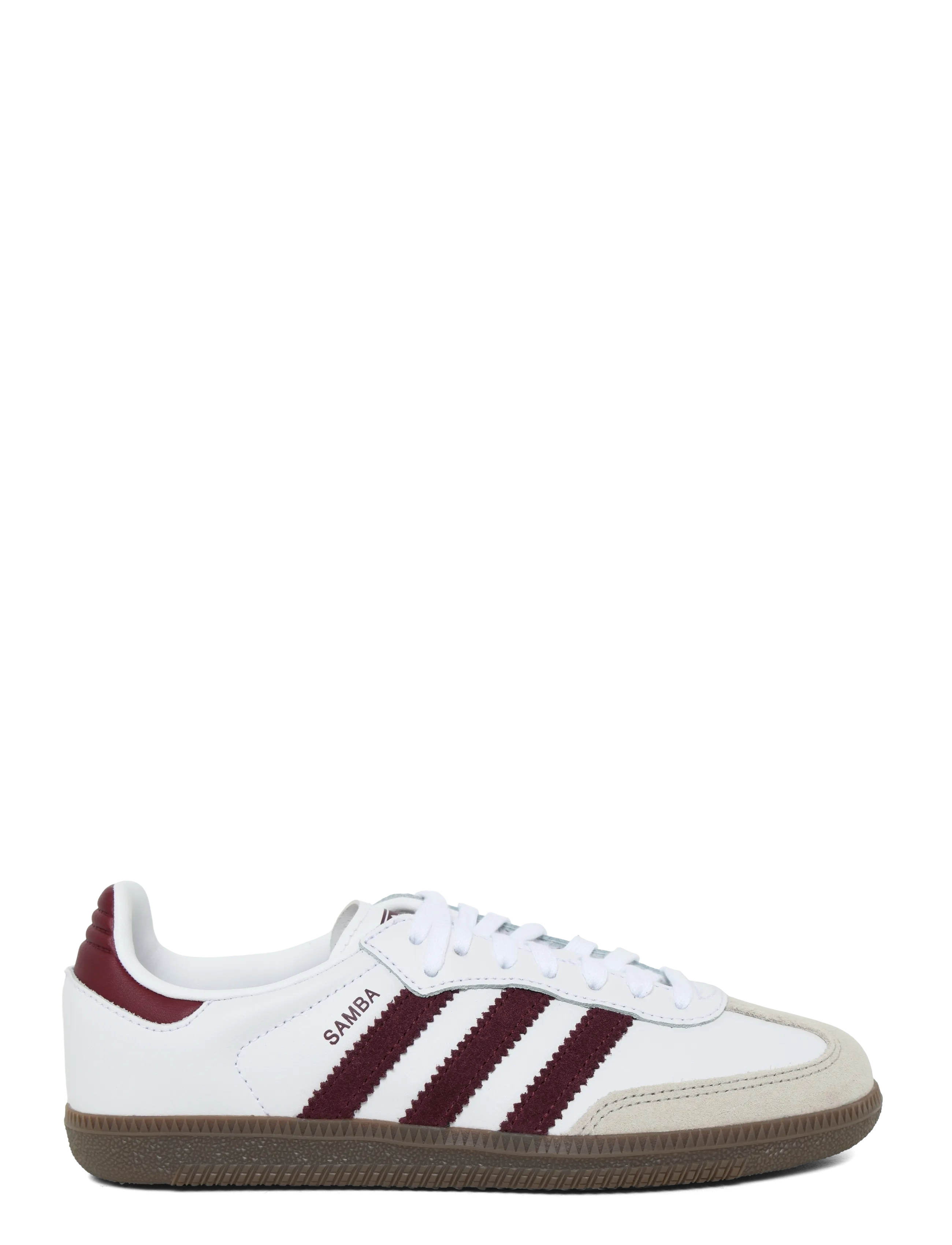 adidas Originals - SAMBA OG J - low-top sneakers - ftwwht/maroon/gum5 - 2