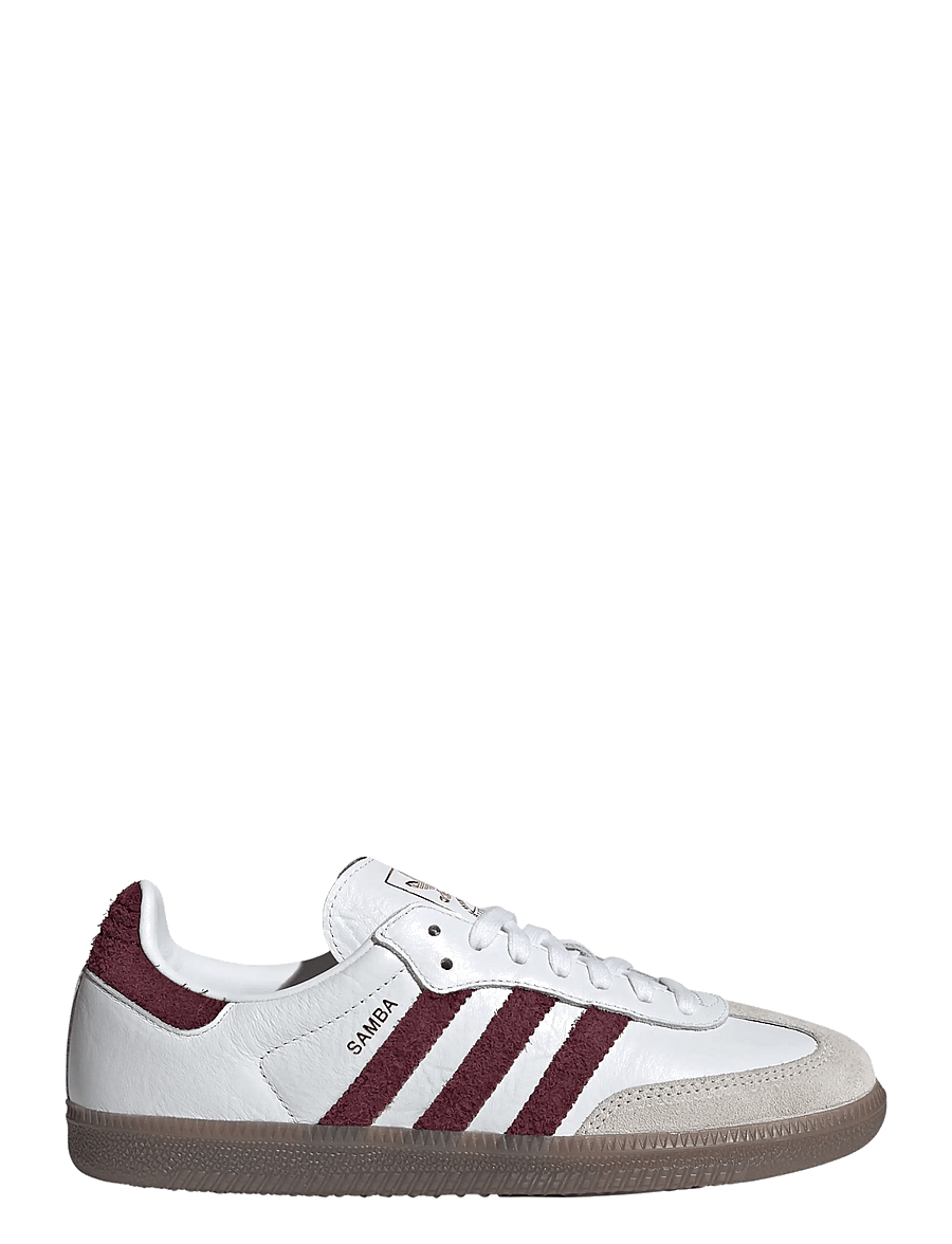 adidas Originals - SAMBA OG W - lave sneakers - ftwwht/maroon/gum5 - 0