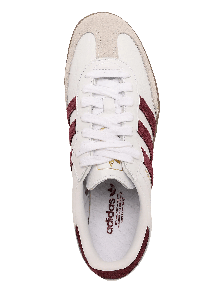 adidas Originals - SAMBA OG W - niedrige sneakers - ftwwht/maroon/gum5 - 3
