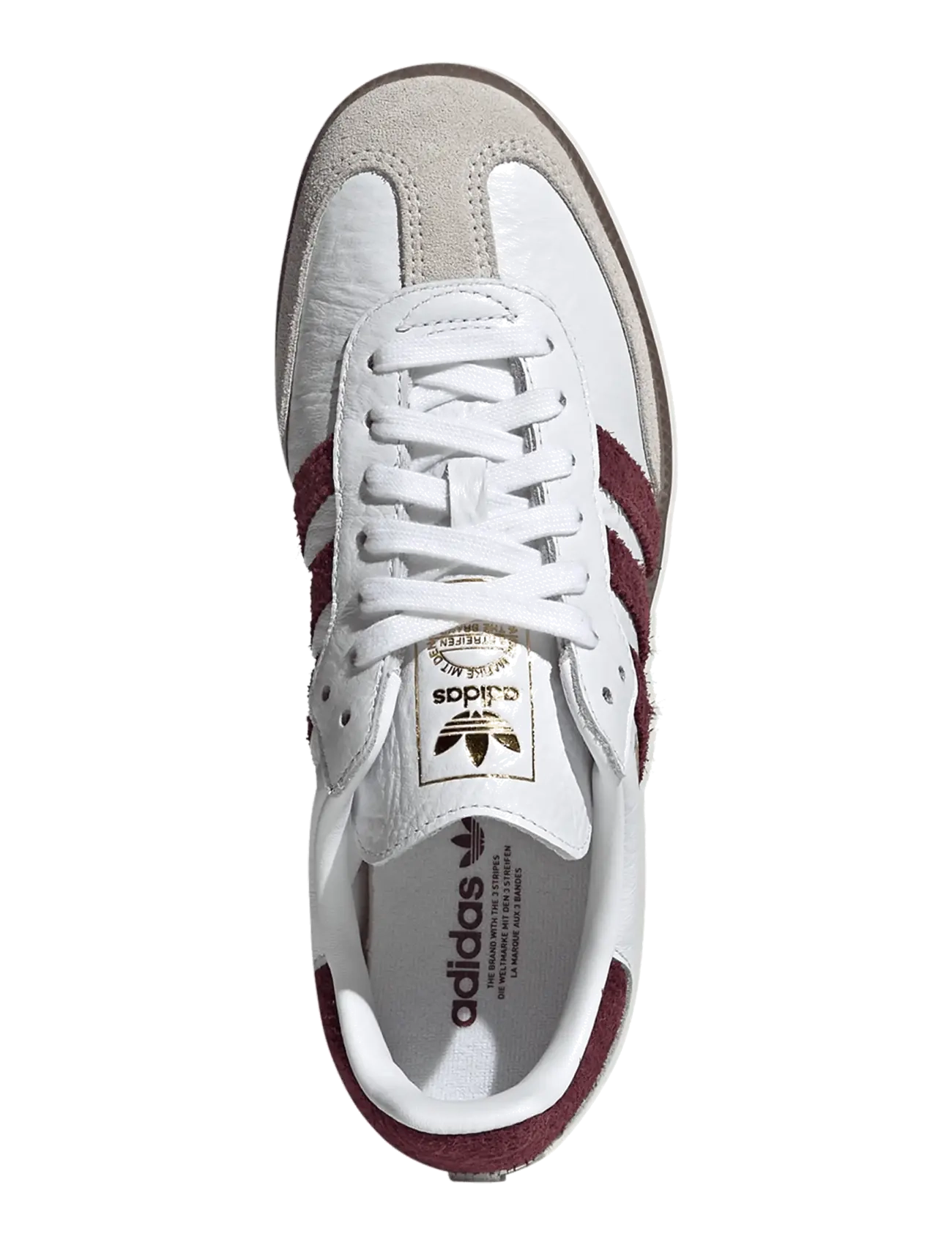 adidas Originals - SAMBA OG W - lave sneakers - ftwwht/maroon/gum5 - 2