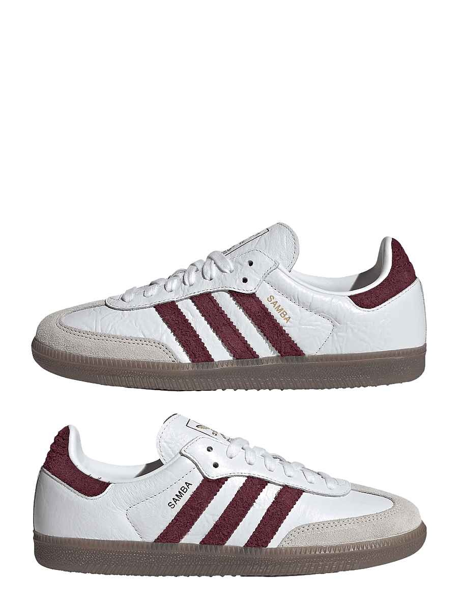 adidas Originals - SAMBA OG W - lave sneakers - ftwwht/maroon/gum5 - 4