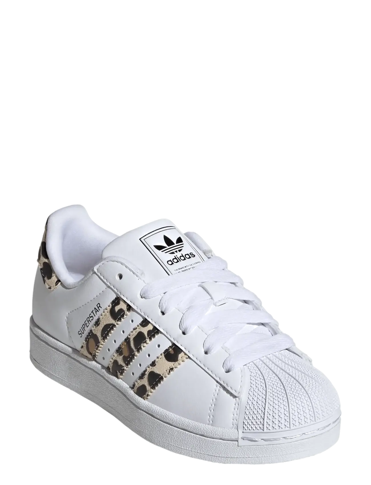 adidas Originals Superstar Ii J, Børn, Leopardmønster Superstar Sneakers, Hvid, Str: 35 1/3