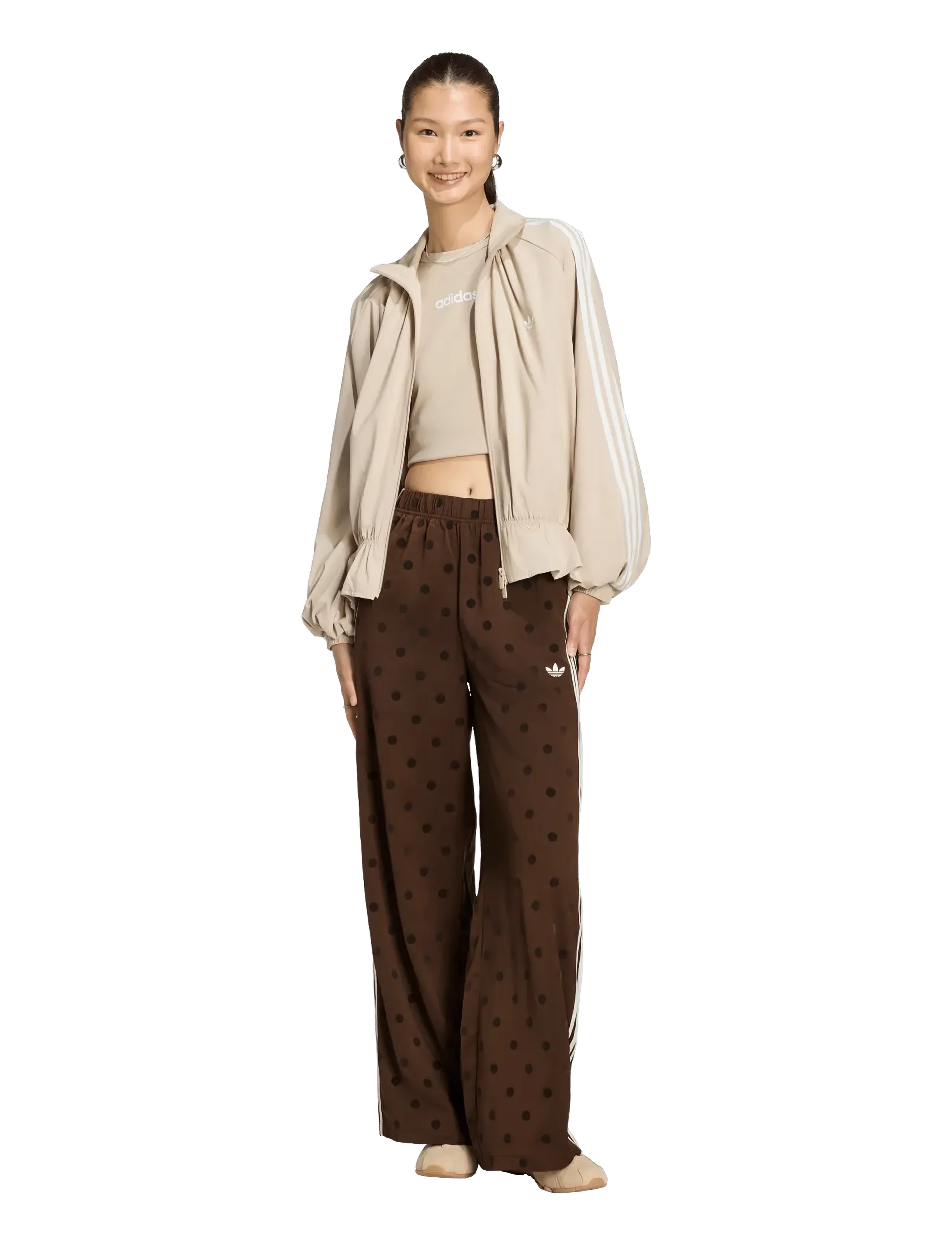 adidas Originals - WIDE LEG PANTS - casual - auburn - 0