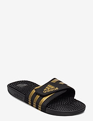 adidas Sportswear - ADISSAGE SLIDES - slippers & badesko - cblack/goldmt/cblack - 0