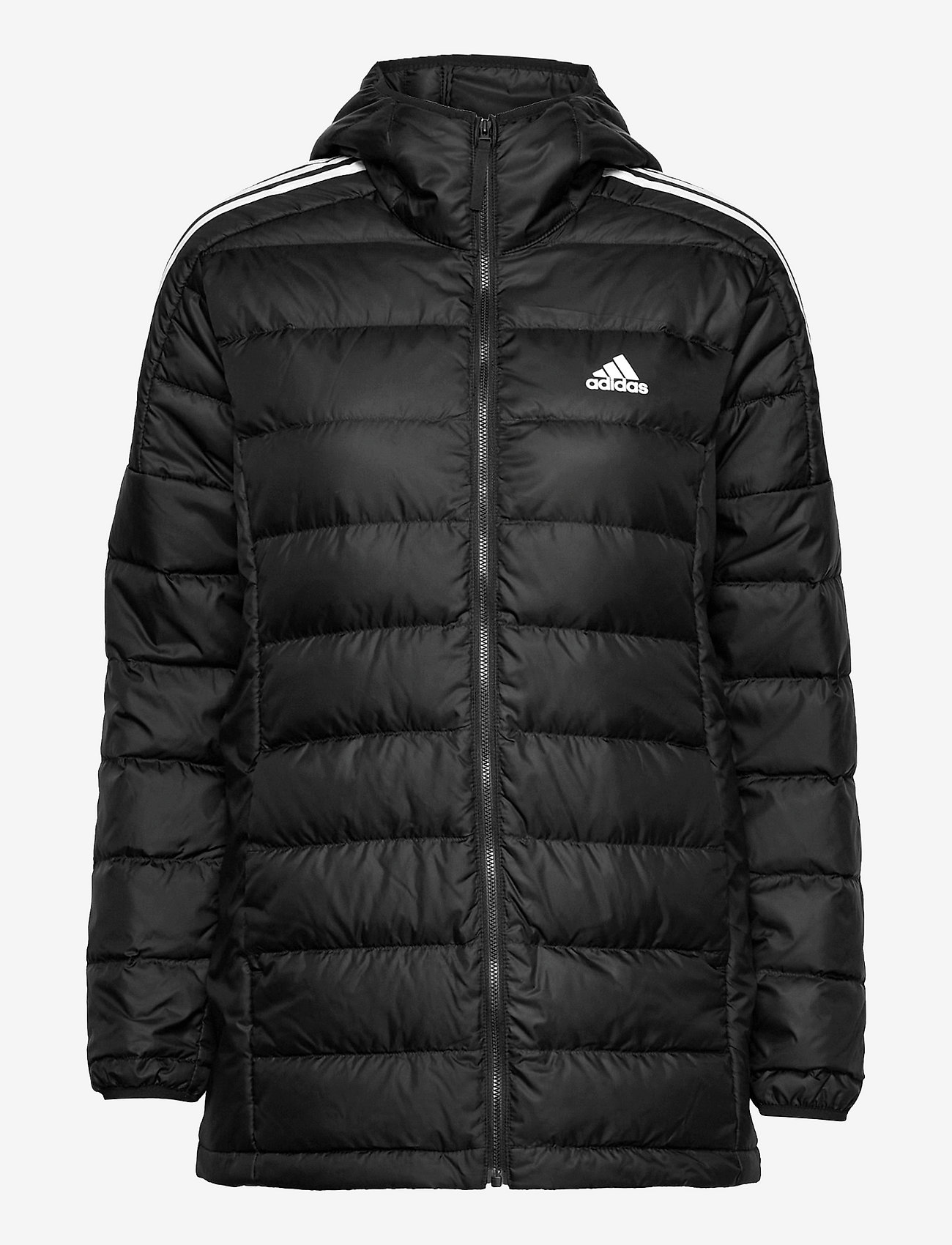 adidas Sportswear - Essentials Light Down Hooded Parka - vinterjackor - black - 0
