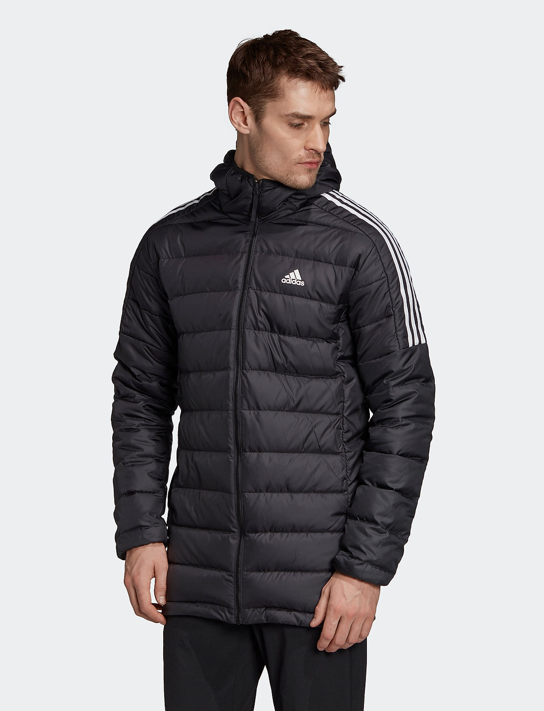 Adidas top parka schwarz