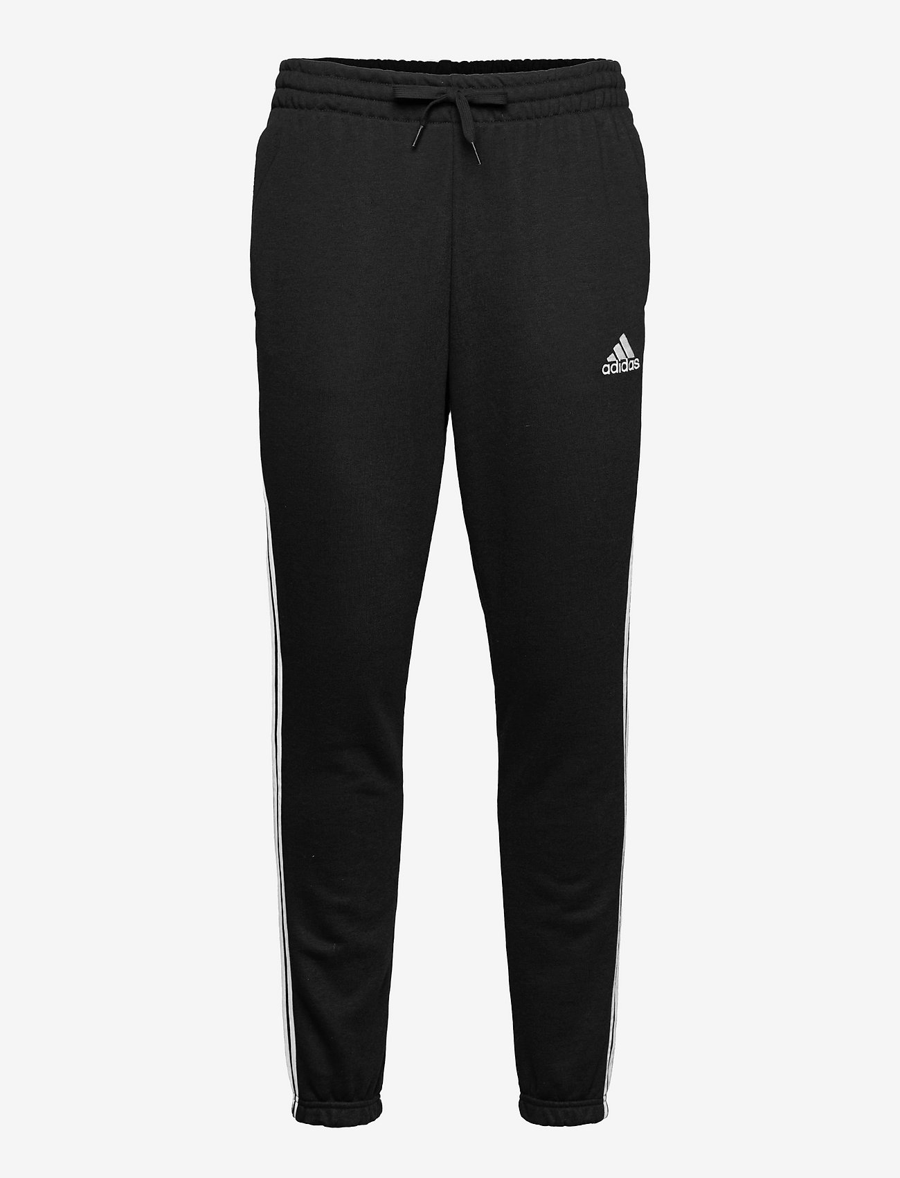 adidas Sportswear - Essentials French Terry Tapered 3-Stripes Joggers - men - black/white - 0
