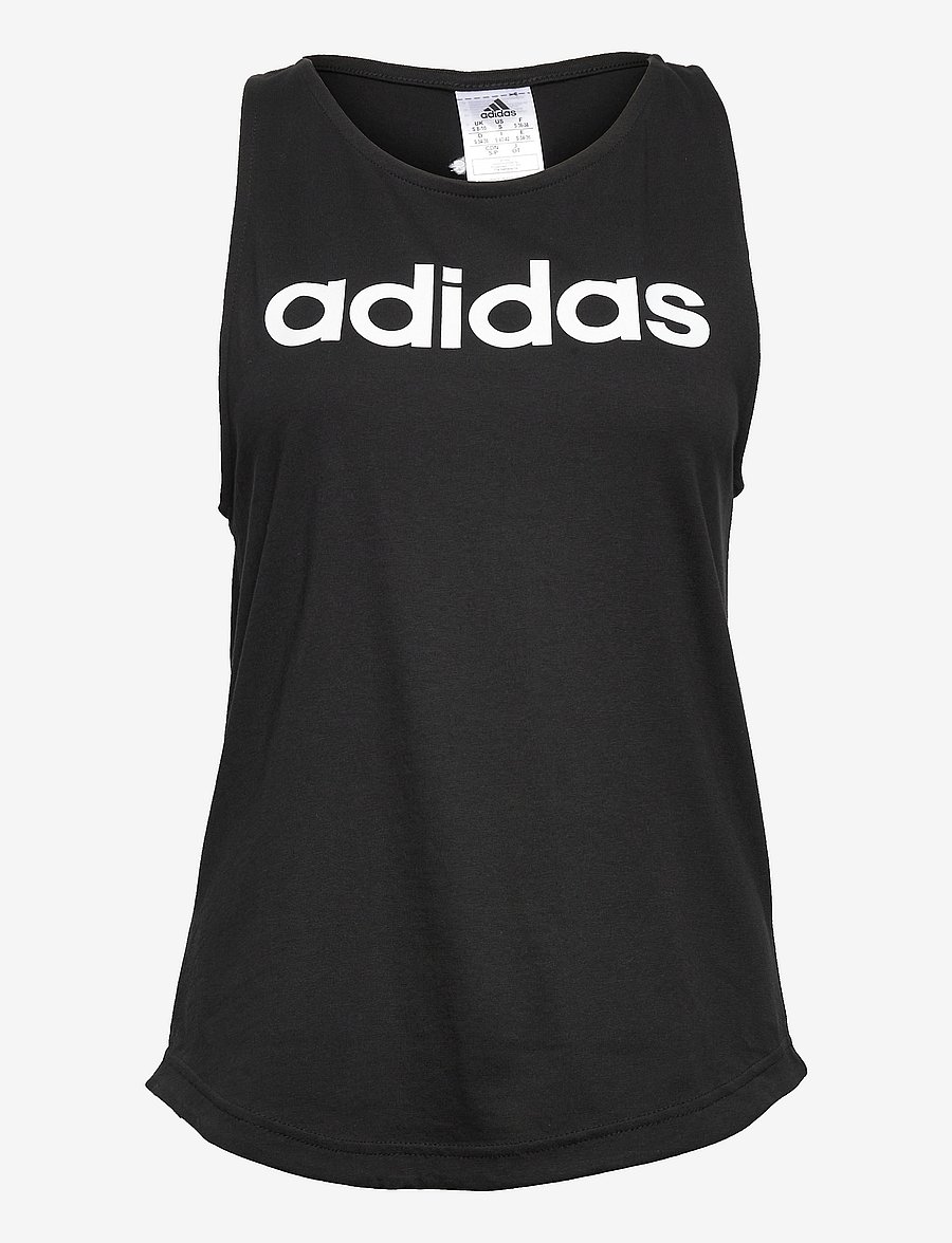 adidas Sportswear - ESSENTIALS LOOSE LOGO TANK TOP - black/white - 1