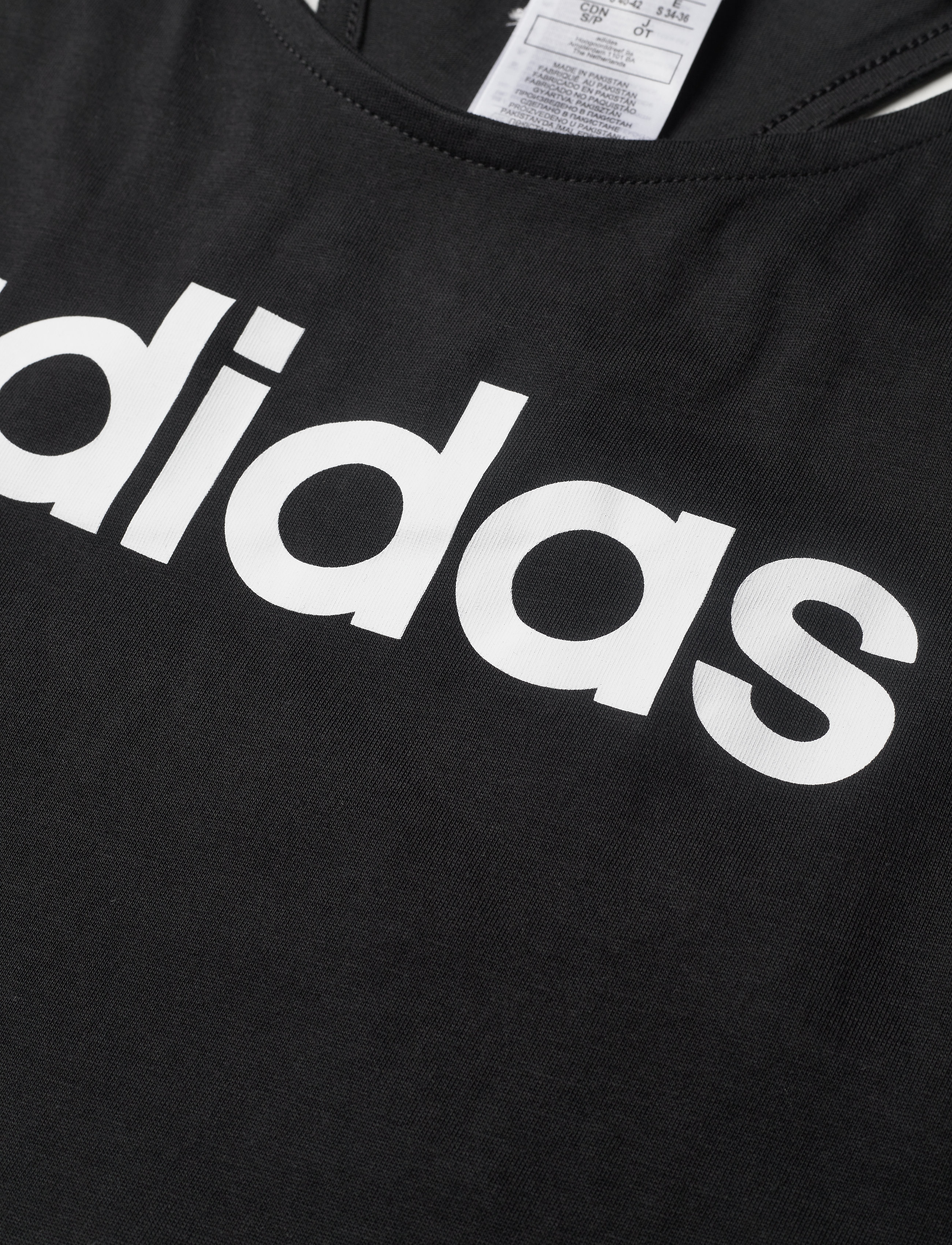 adidas Sportswear - ESSENTIALS LOOSE LOGO TANK TOP - black/white - 4