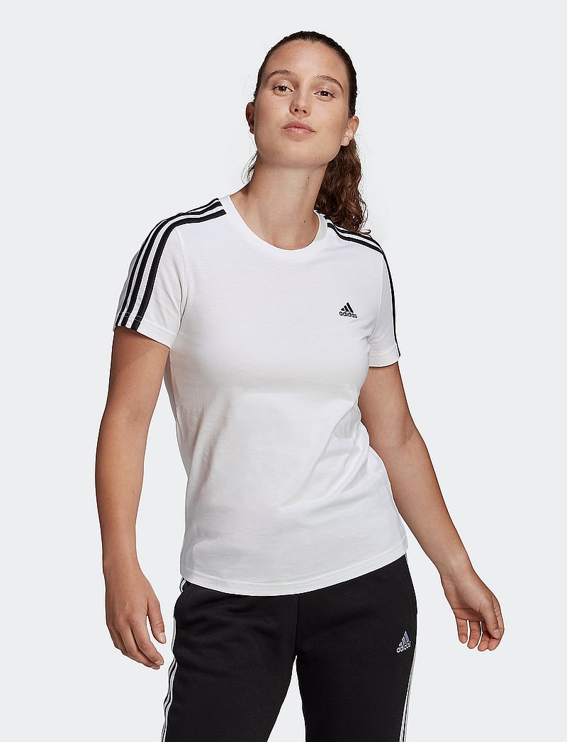 adidas Sportswear - W 3S T - t-shirts - white/black - 0