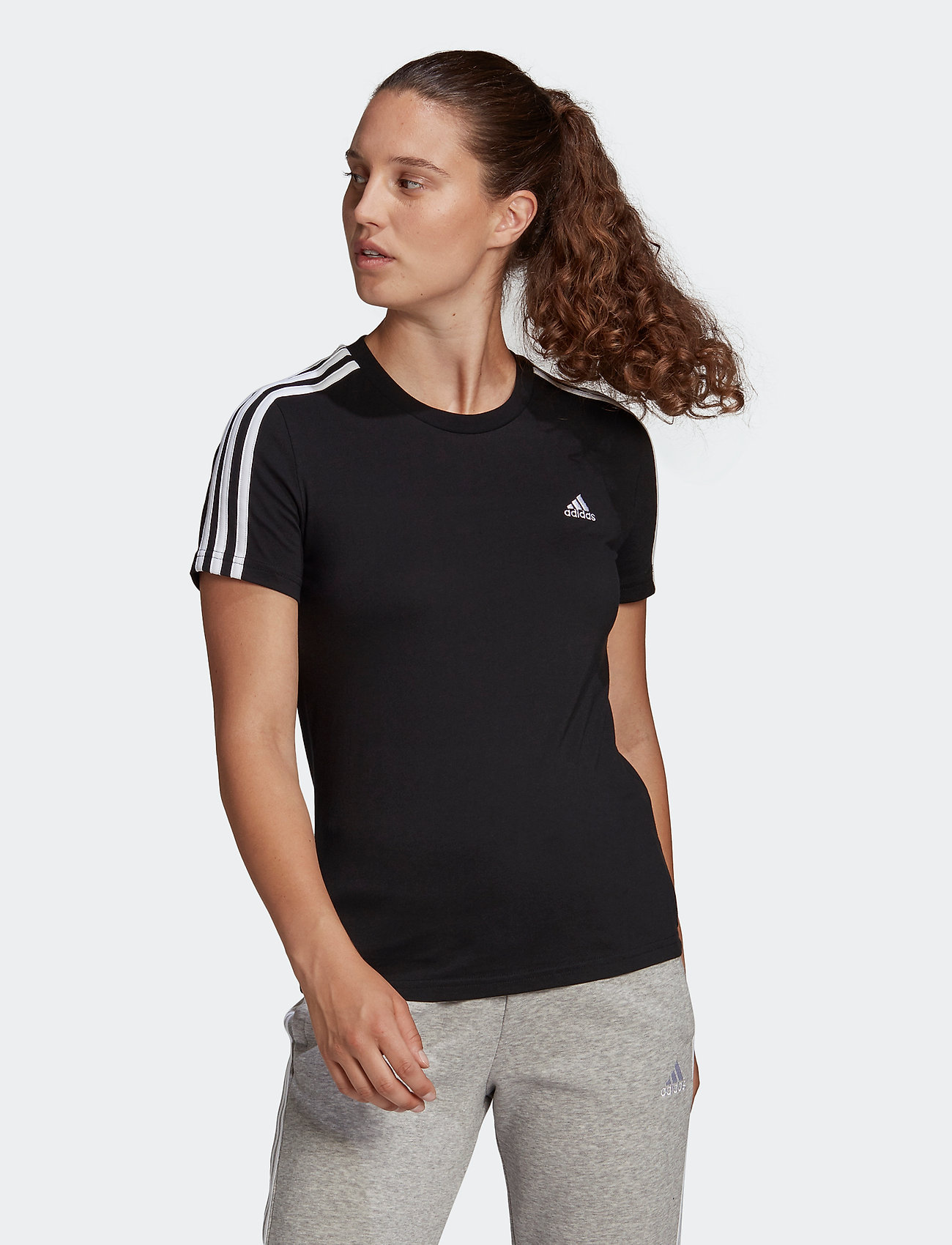 adidas Sportswear - W 3S T - t-shirts - black/white - 0