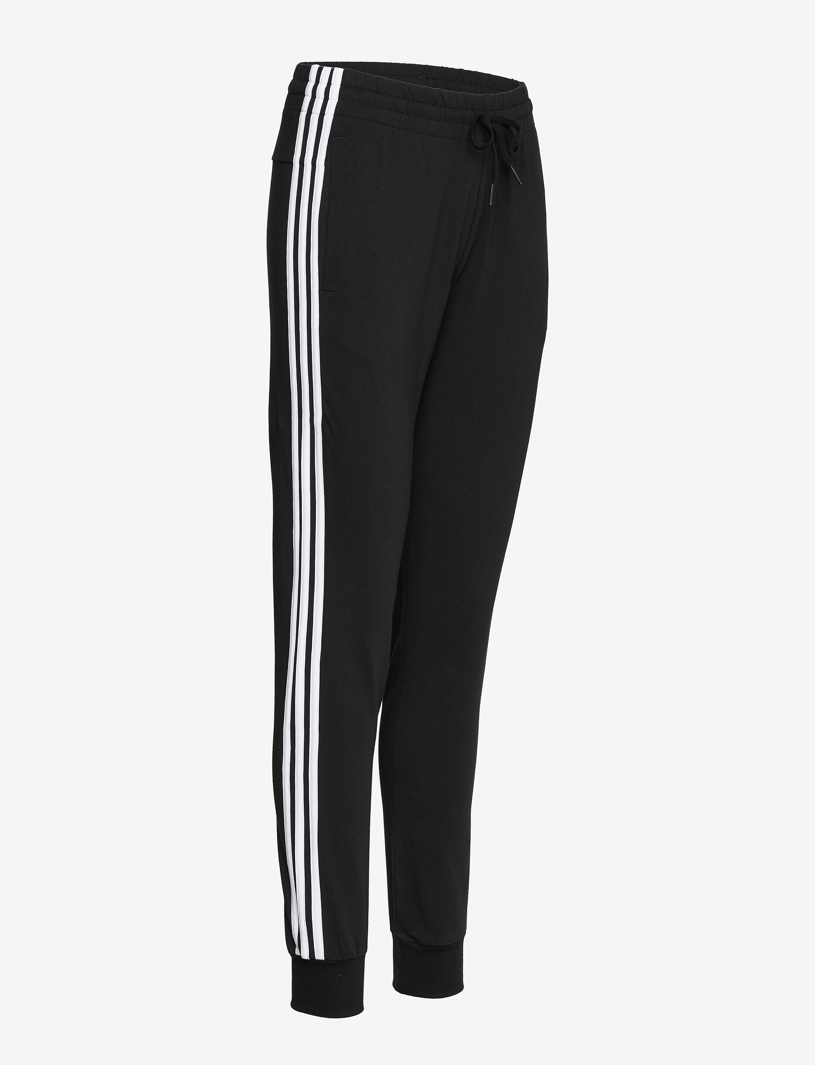 adidas Sportswear - ESSENTIALS SINGLE JERSEY 3-STRIPES PANT - black/white - 3