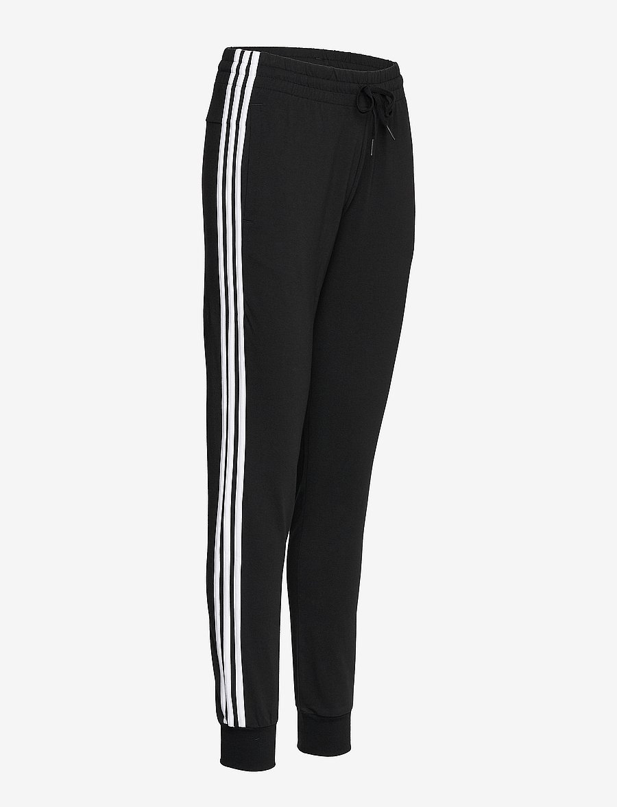 adidas Sportswear - ESSENTIALS SINGLE JERSEY 3-STRIPES PANT - black/white - 3