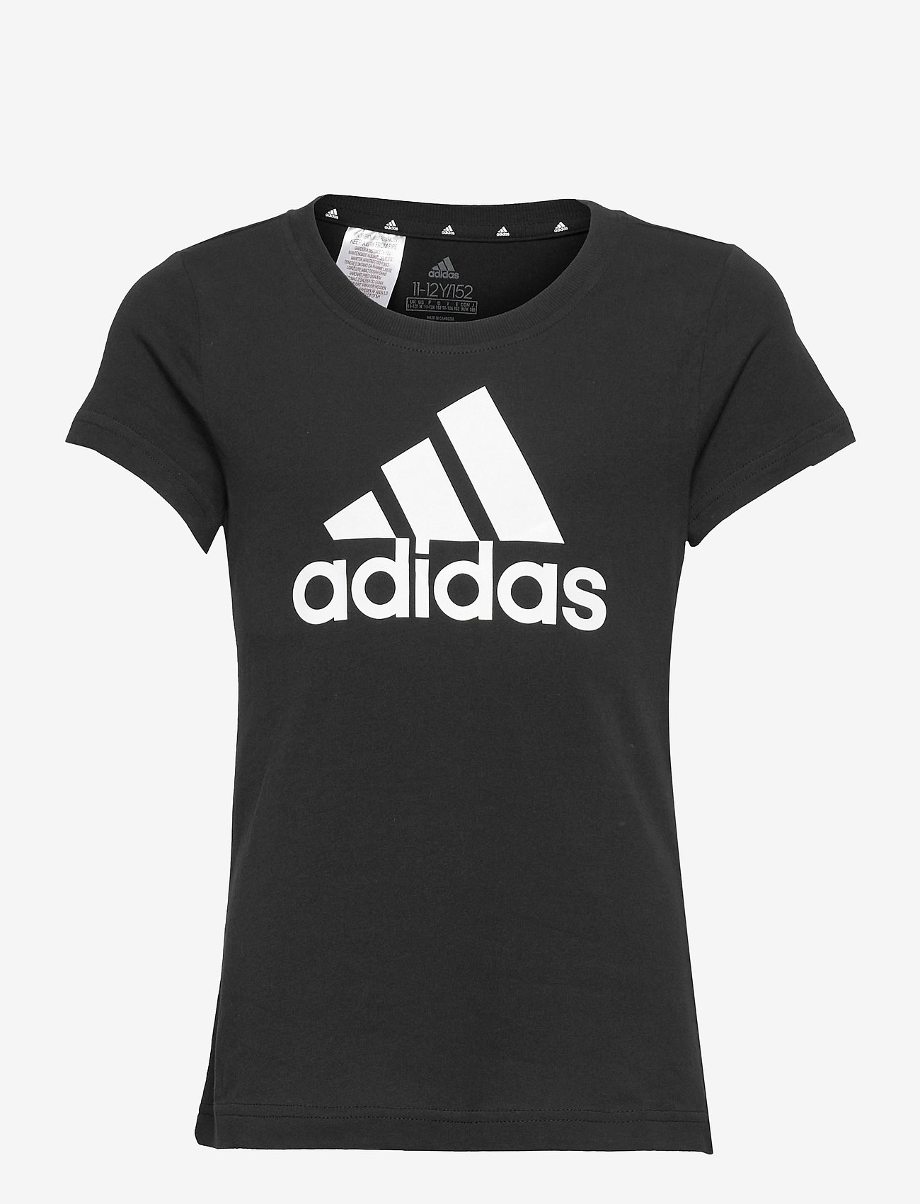 adidas Sportswear - adidas Essentials T-Shirt - kortermede t-skjorter - black/white - 0