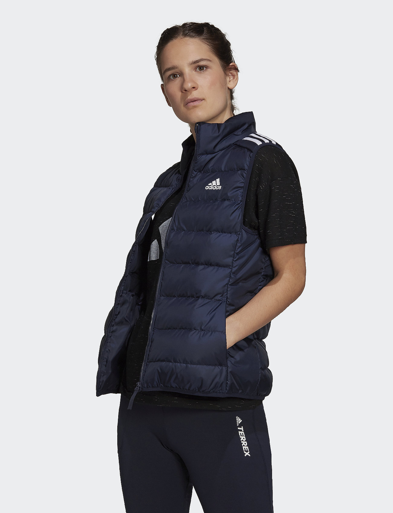 adidas Sportswear - Essentials Light Down Vest - pūkinės ir paminkštintosios striukės - legink - 0