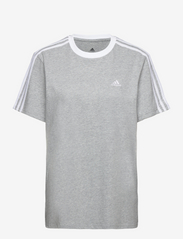 adidas Sportswear - ESSENTIALS 3-STRIPES T-SHIRT - t-shirts - mgreyh/white - 1