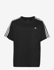adidas Sportswear - ADIDAS WOMENESSENTIALS SLIM 3-STRIPES T-SHIRT PLUS ISZE - t-shirts - black/white - 0