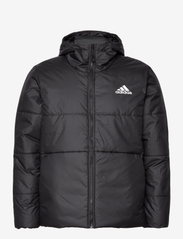 adidas Sportswear - BSC 3-Stripes Hooded Insulated Jacket - vinterjackor - black - 0