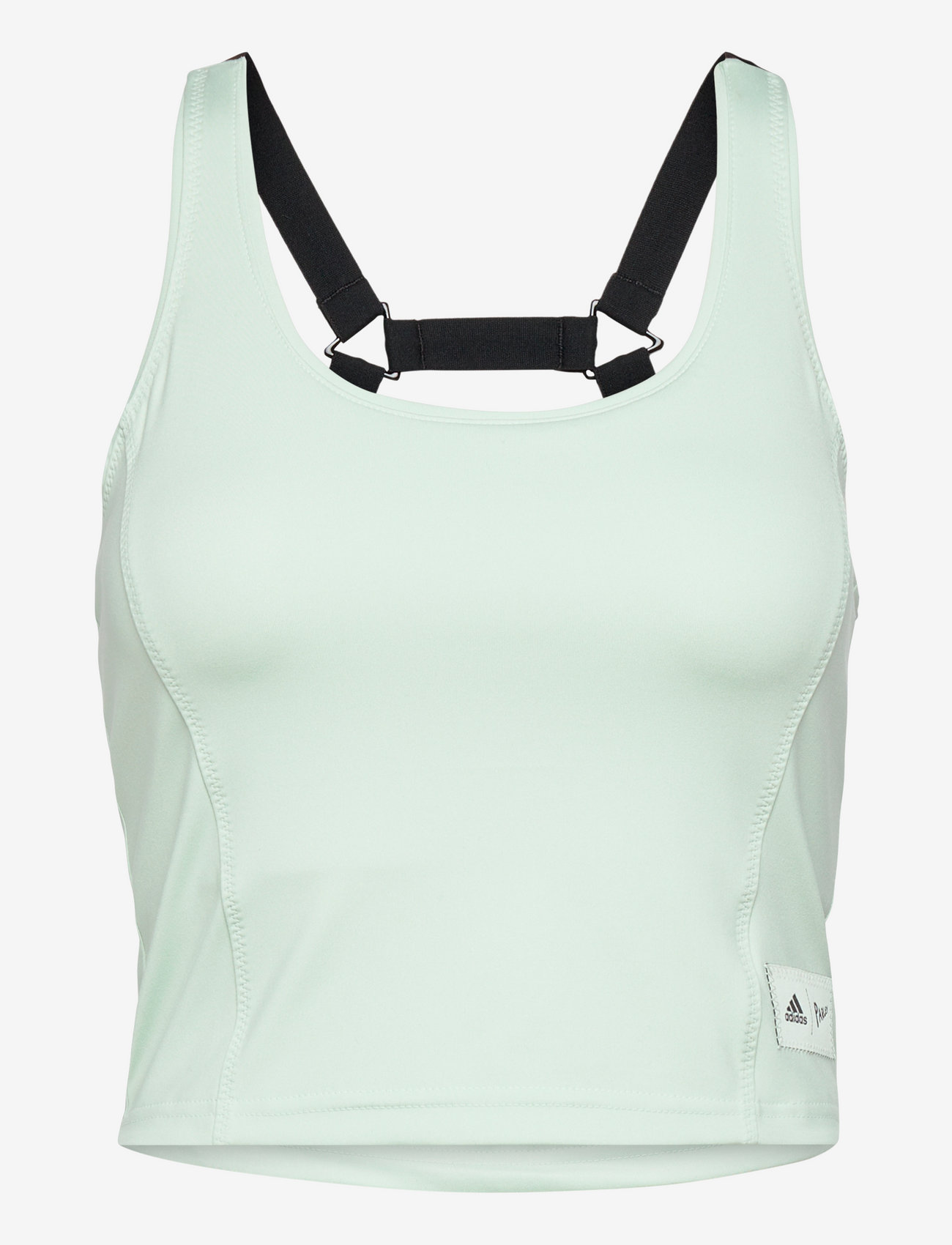 adidas Sportswear - Parley Run for the Oceans Cropped Tank Top - navel shirts - lingrn - 0