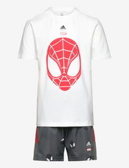 adidas Sportswear - LB DY SM T SET - gładki t-shirt z krótkimi rękawami - white/brired - 0