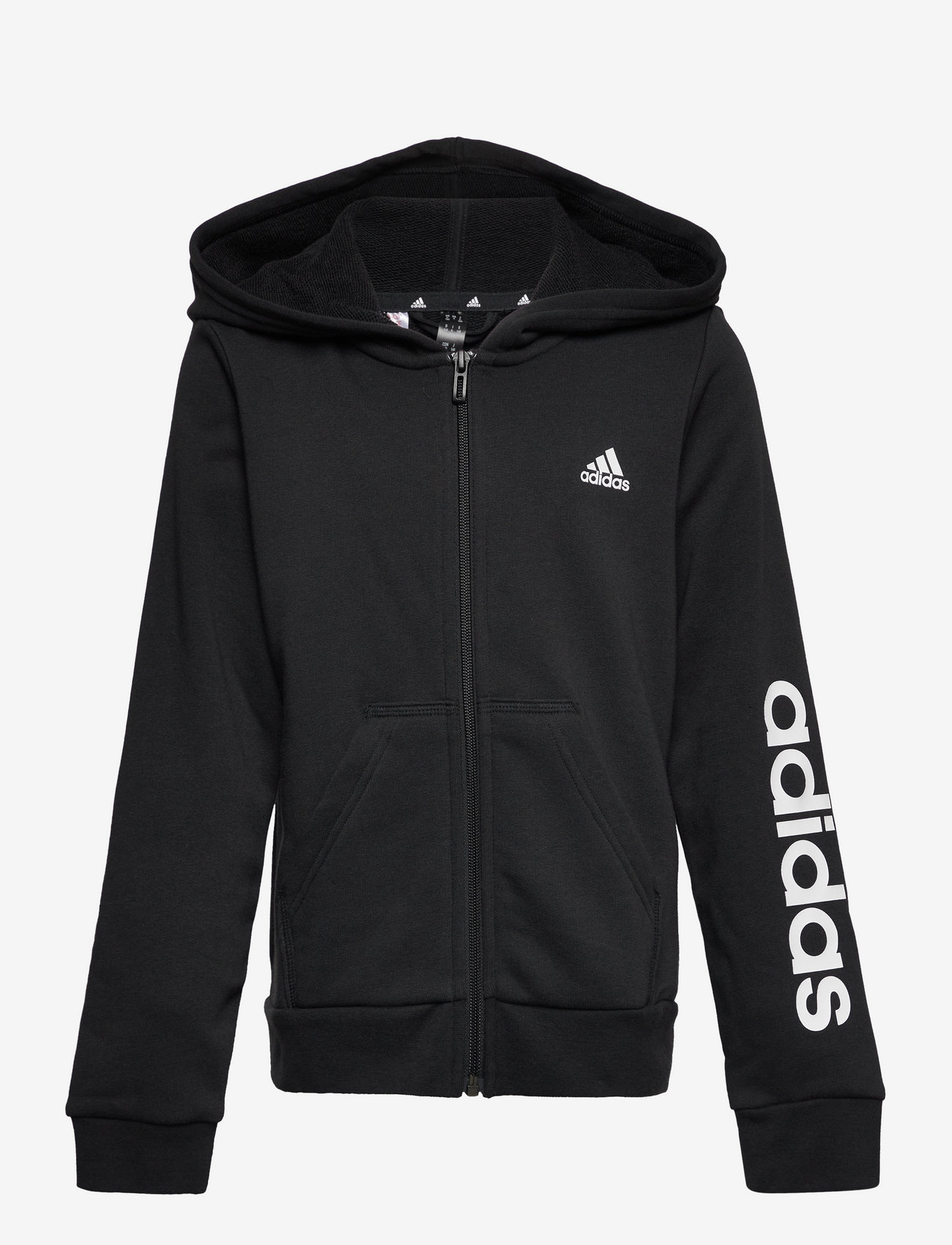 adidas Sportswear - G LIN FZ HD - hoodies - black/white - 0