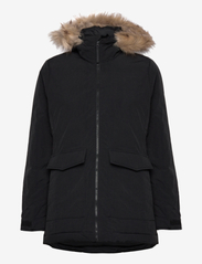 adidas Sportswear - Hooded Fur Parka - parka coats - black - 0