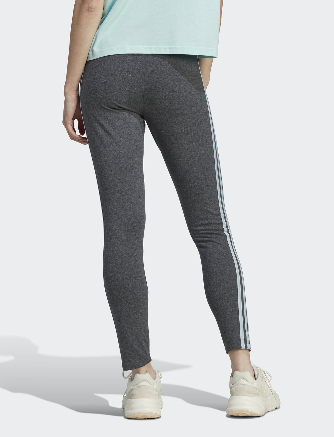 Adidas originals 3 stripe top leggings grey
