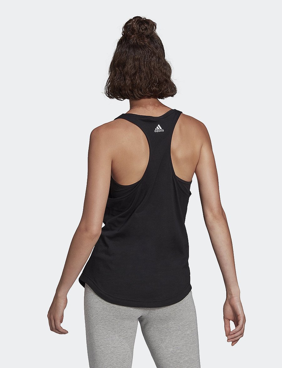 adidas Sportswear - ESSENTIALS LOOSE LOGO TANK TOP - tank tops - black/white - 3