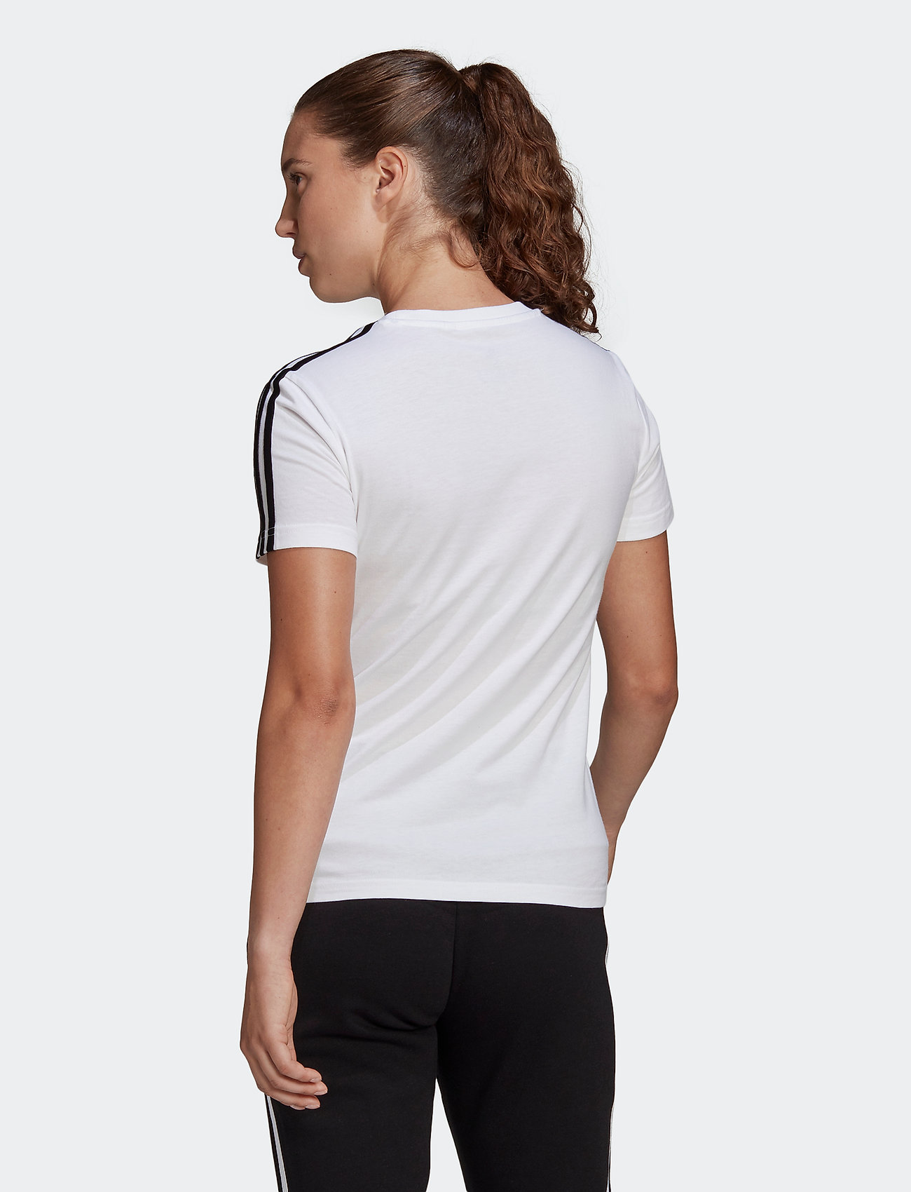 adidas Sportswear - W 3S T - t-shirts - white/black - 3