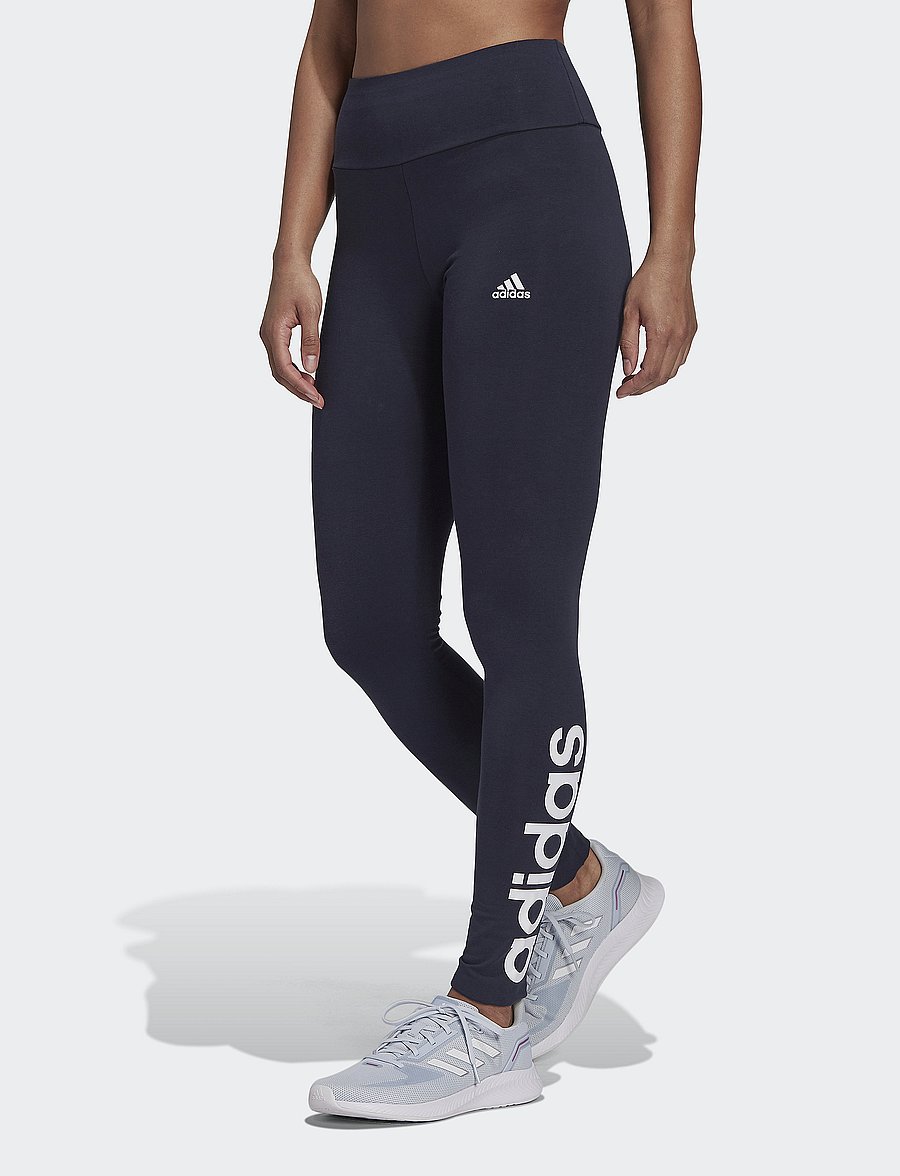 adidas Sportswear - ESSENTIALS HIGH WAIST LOGO LEGGINGS - fuld længde - legink/white - 0