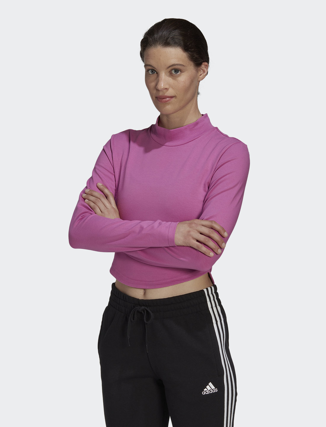 adidas Sportswear Holidayz Mock Neck Long sleeve Top Crop Tops Boozt