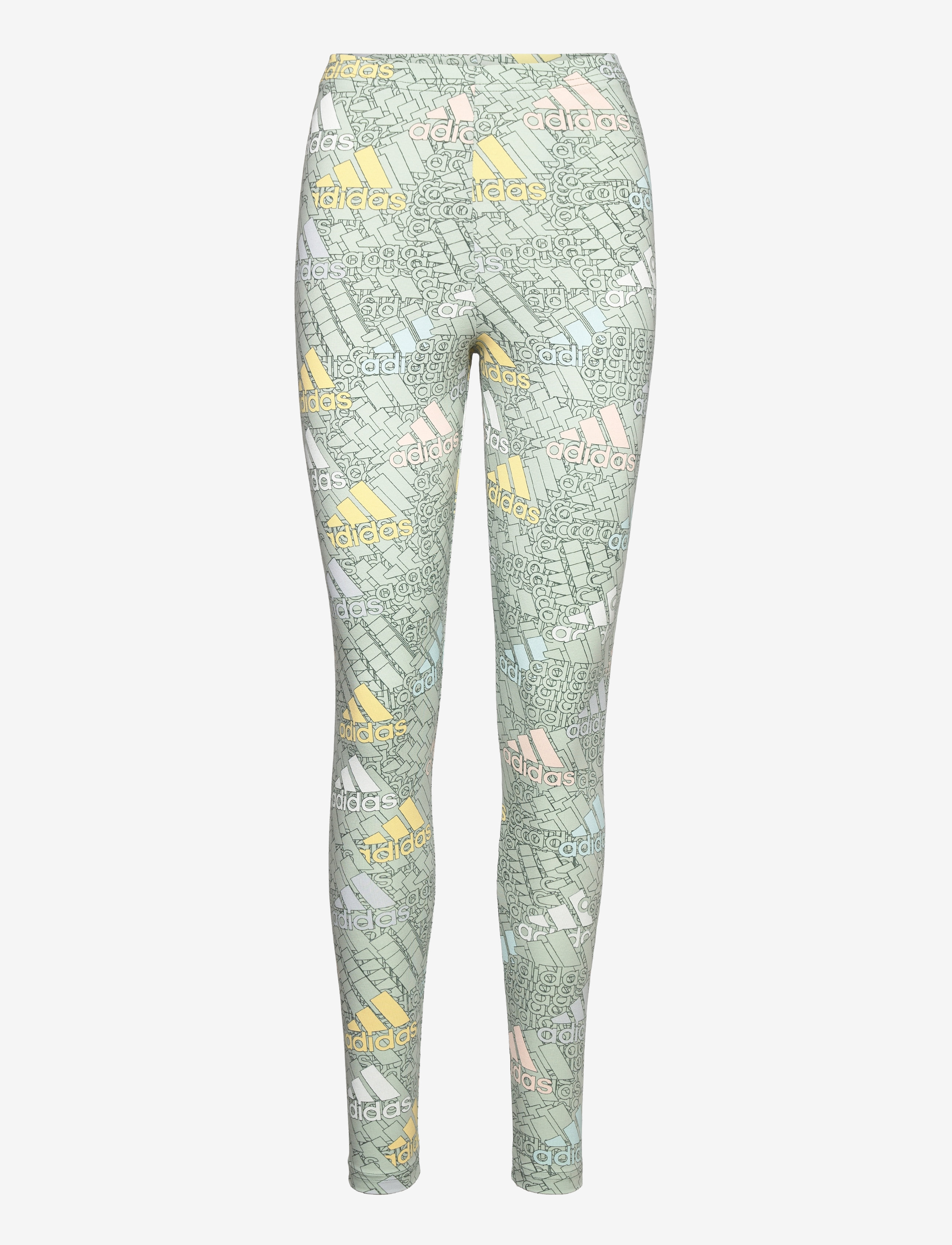adidas Sportswear - Essentials Multi-Colored Logo Leggings - lingrn/multco/white - 1