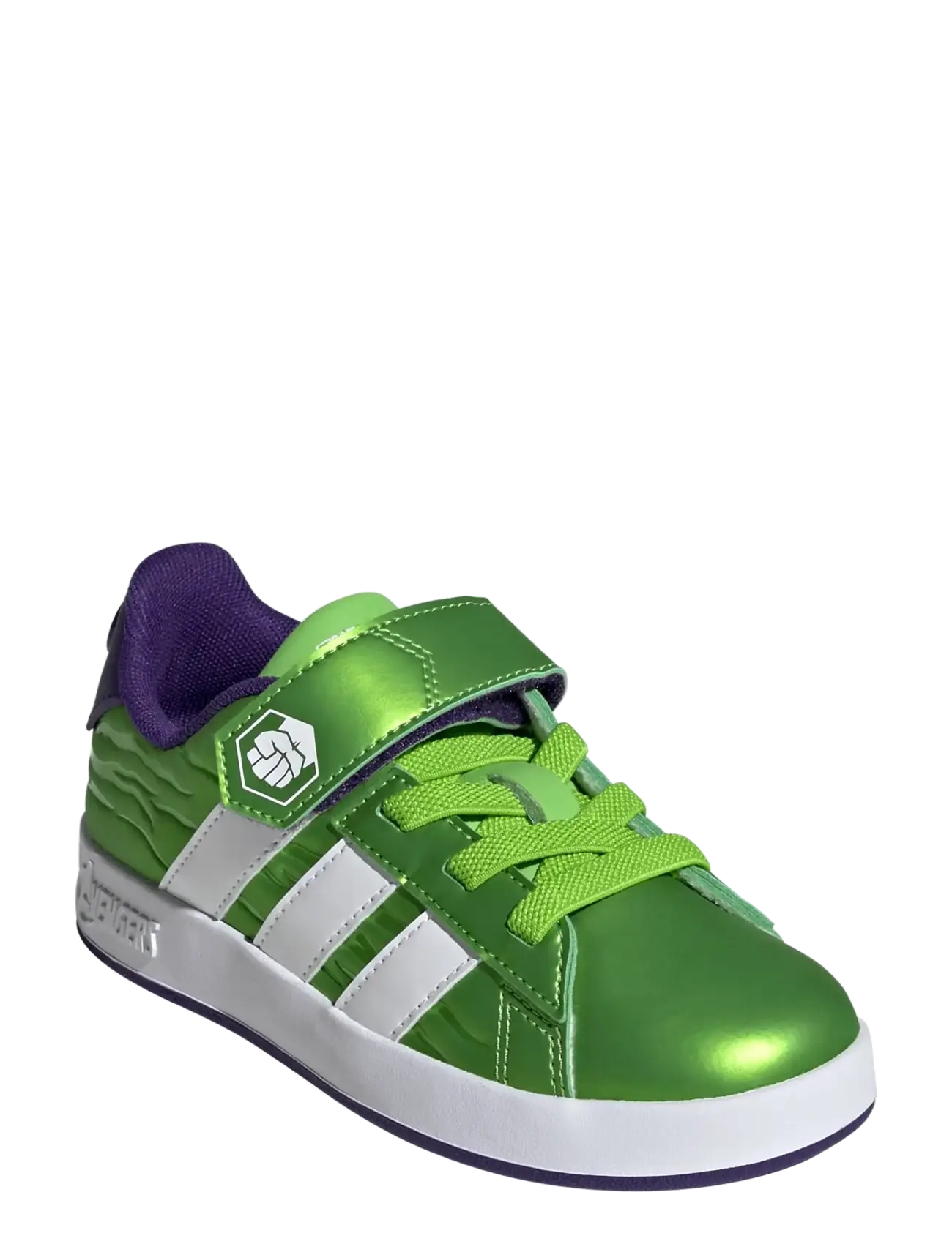 adidas Sportswear GRAND COURT  HULK EL K - Jalanõud - SESOGR/FTWWHT/CPURPL / green