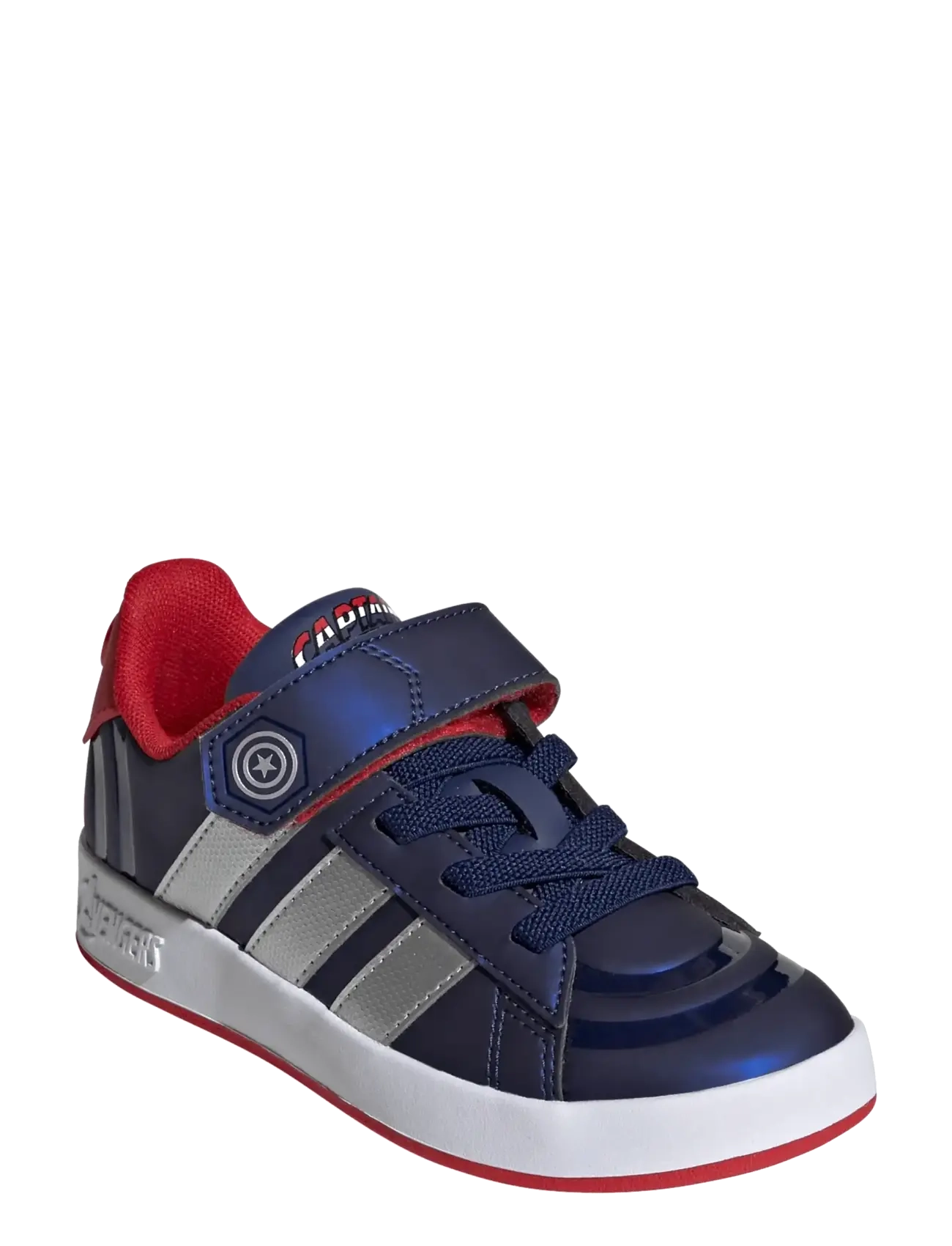 adidas Sportswear GRAND COURT CAPT AMERICA EL K - Teens 9-14 år - DKBLUE/MSILVE/BETSCA / navy