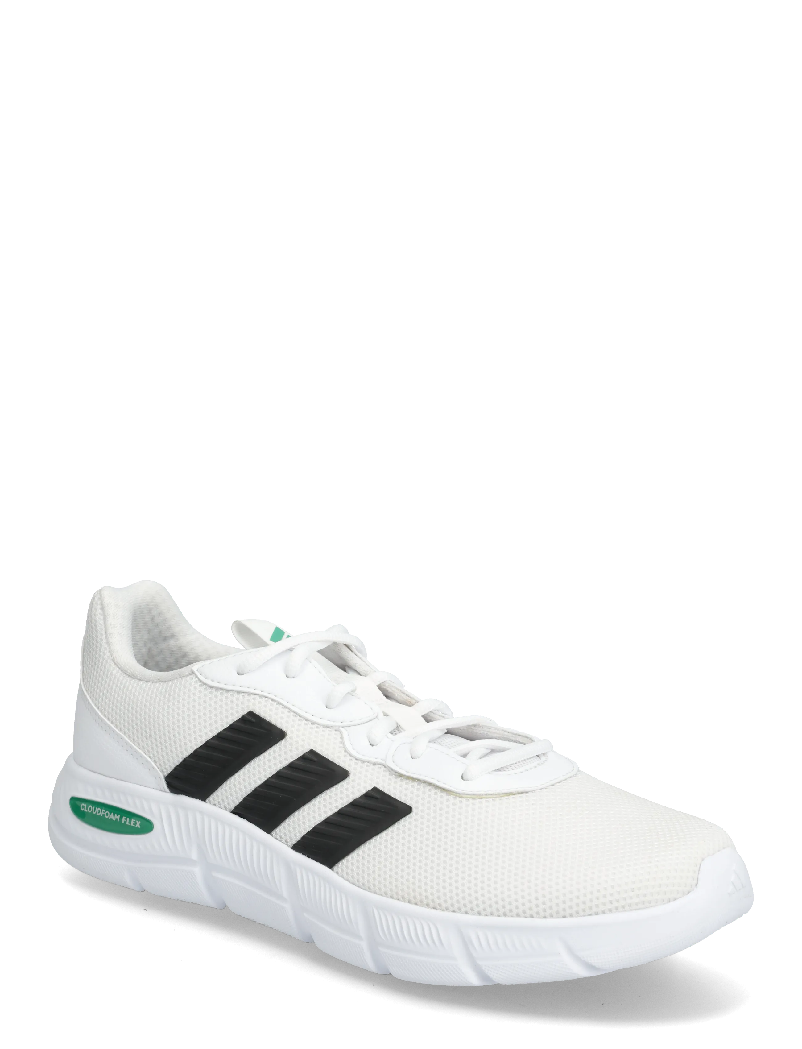 adidas Sportswear CLOUDFOAM FLEX - LACES - Schuhe - FTWWHT/CBLACK/COUGRN / white