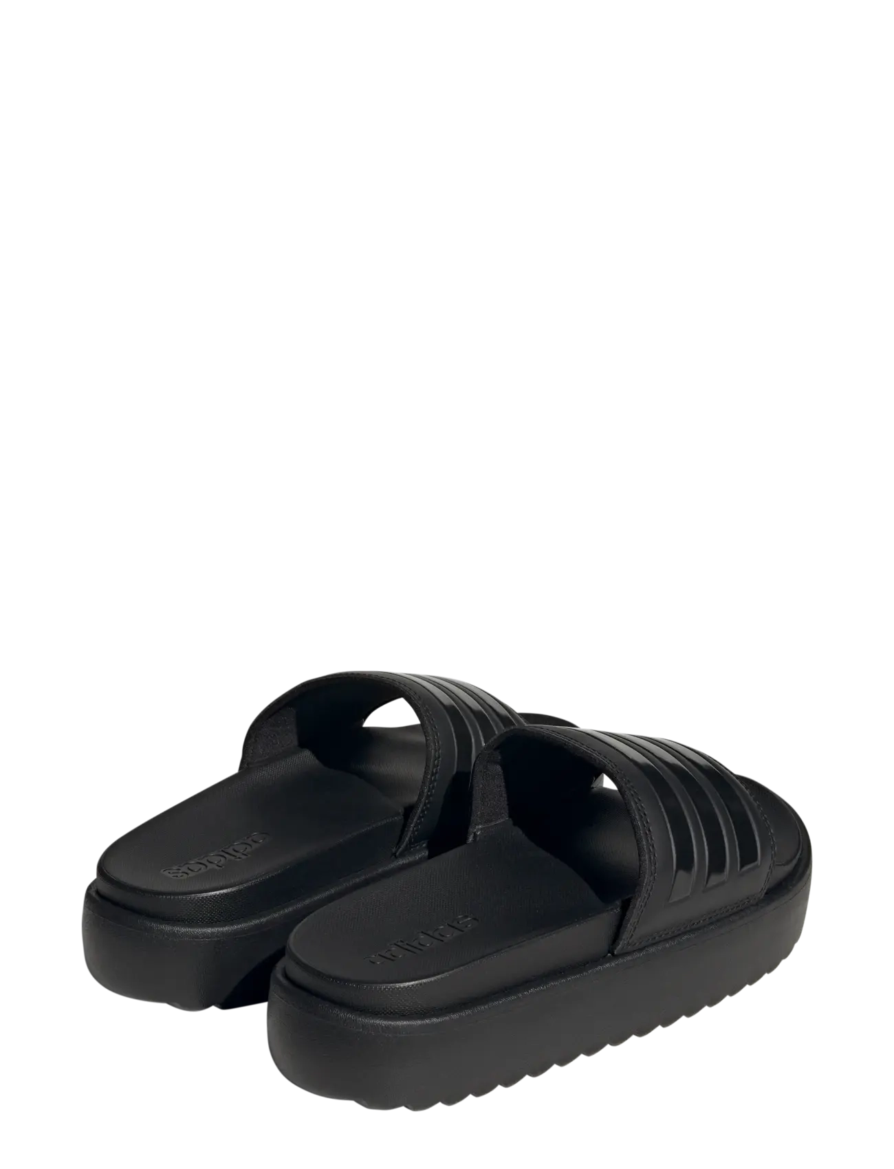 adidas Sportswear - ADILETTE PLATFORM - basutės ir šlepetės - cblack/cblack/cblack - 3