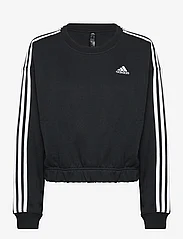 adidas Sportswear - Essentials 3-Stripes Crop Sweatshirt - crop tops - black/white - 0