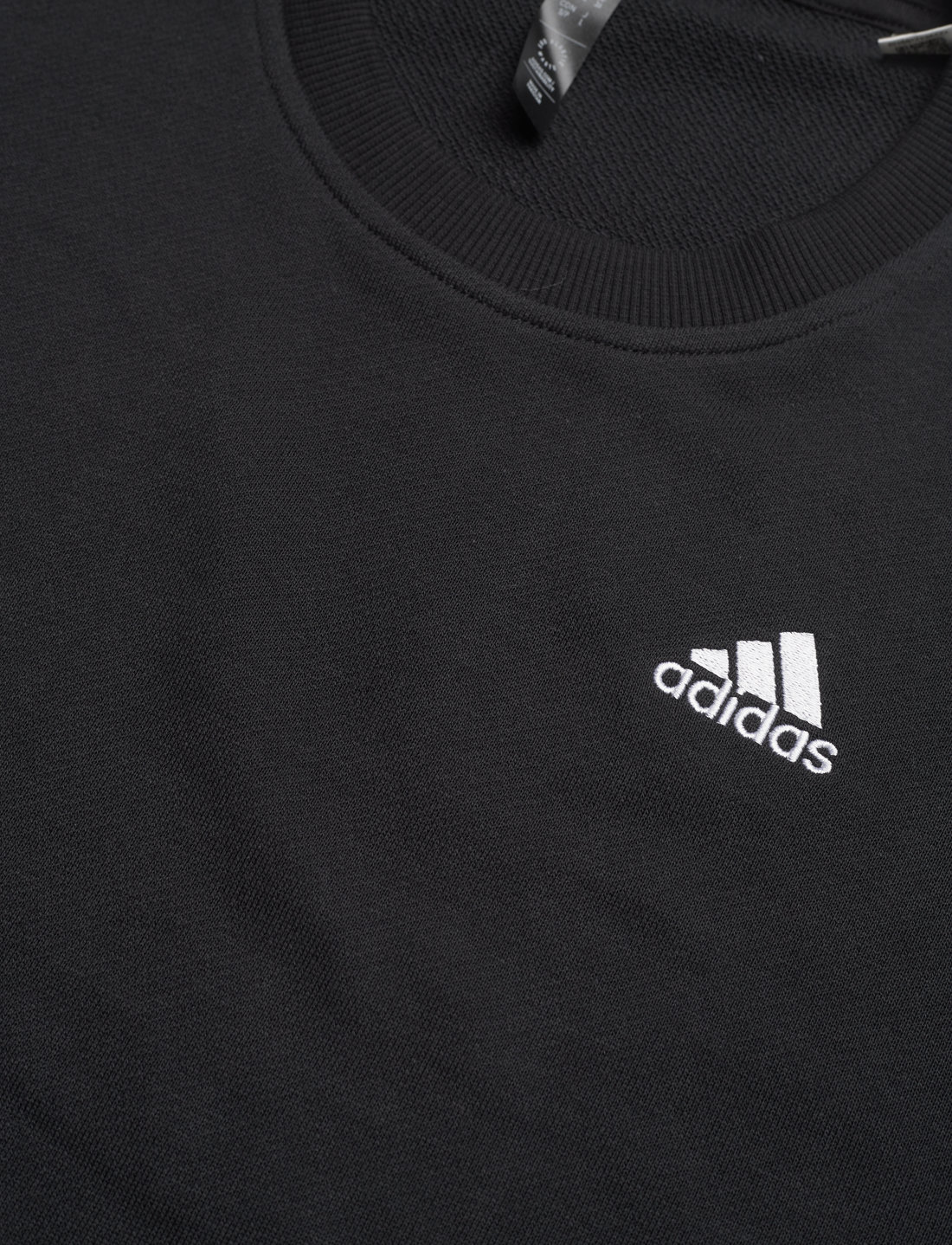 Adidas black crop sweatshirt sales