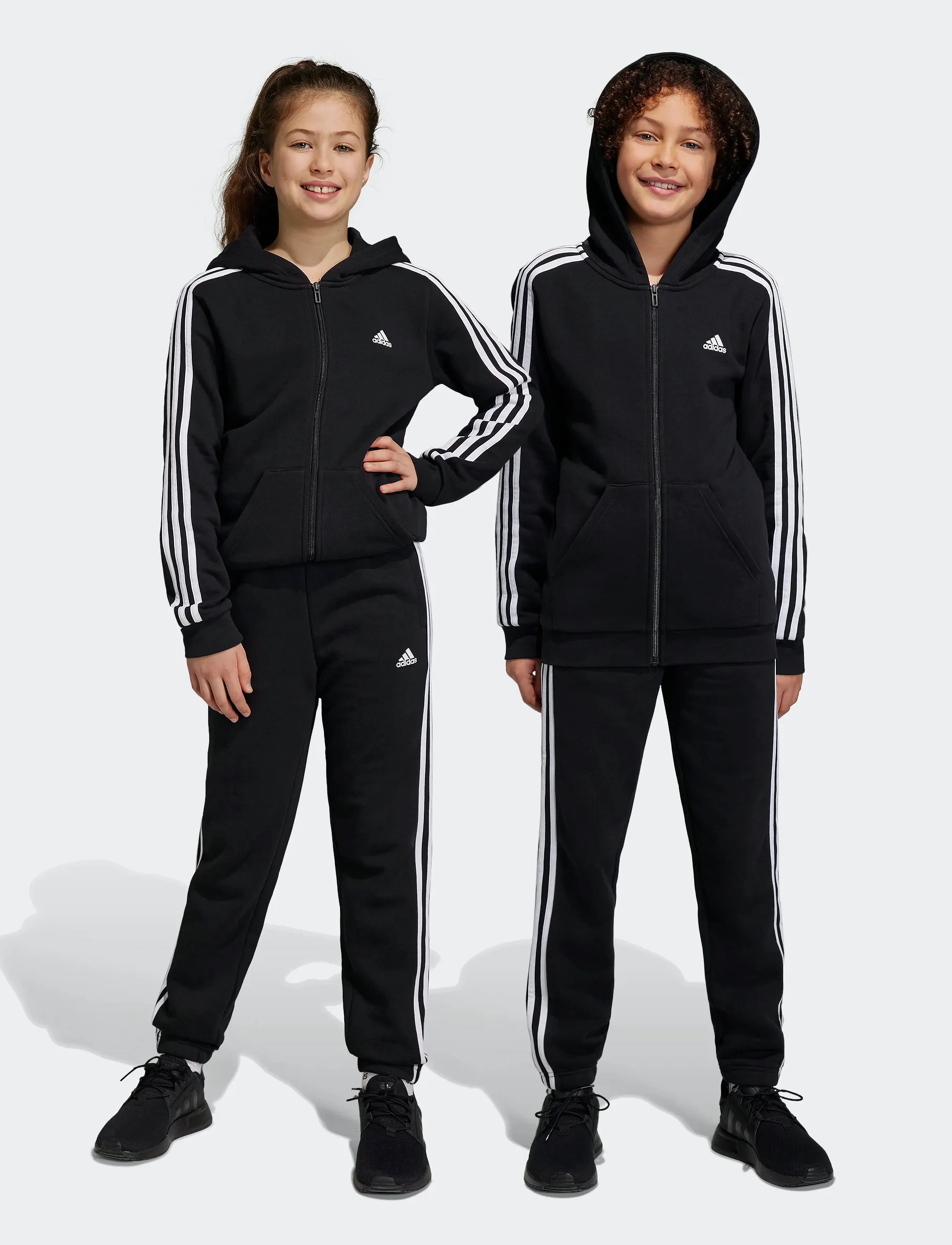 adidas Sportswear - U 3S FL PANT - black/white - 3
