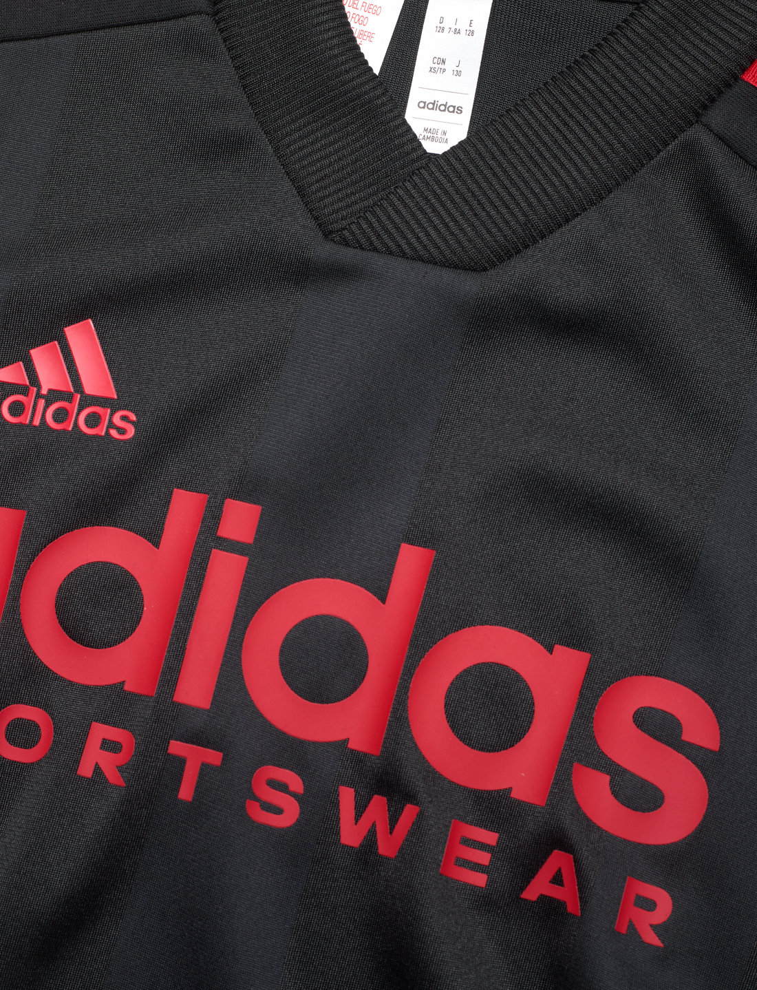 Black and red adidas shirt hot sale