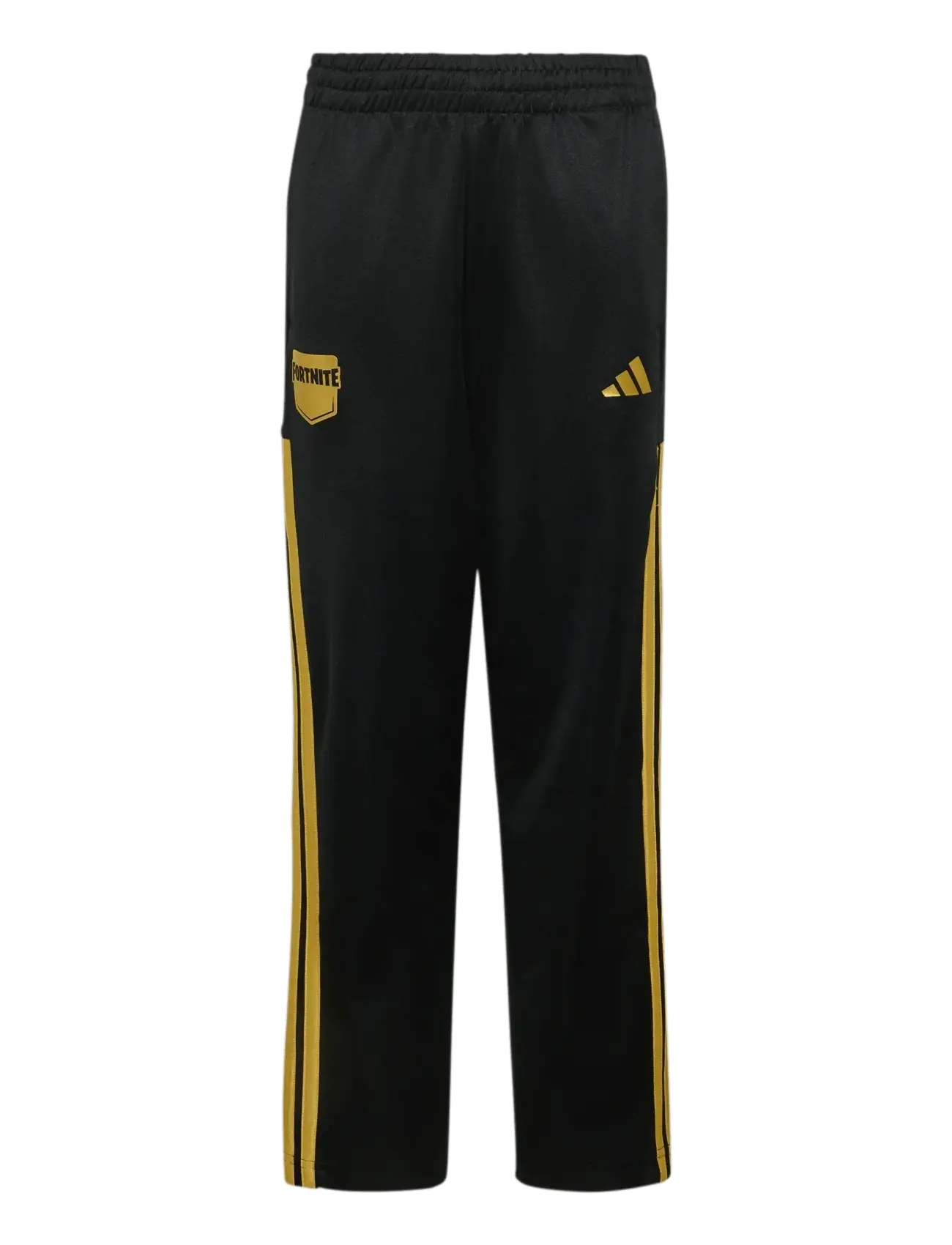 adidas Sportswear J FN PNTS - Sweatpants - BLACK/GOLDMT / black