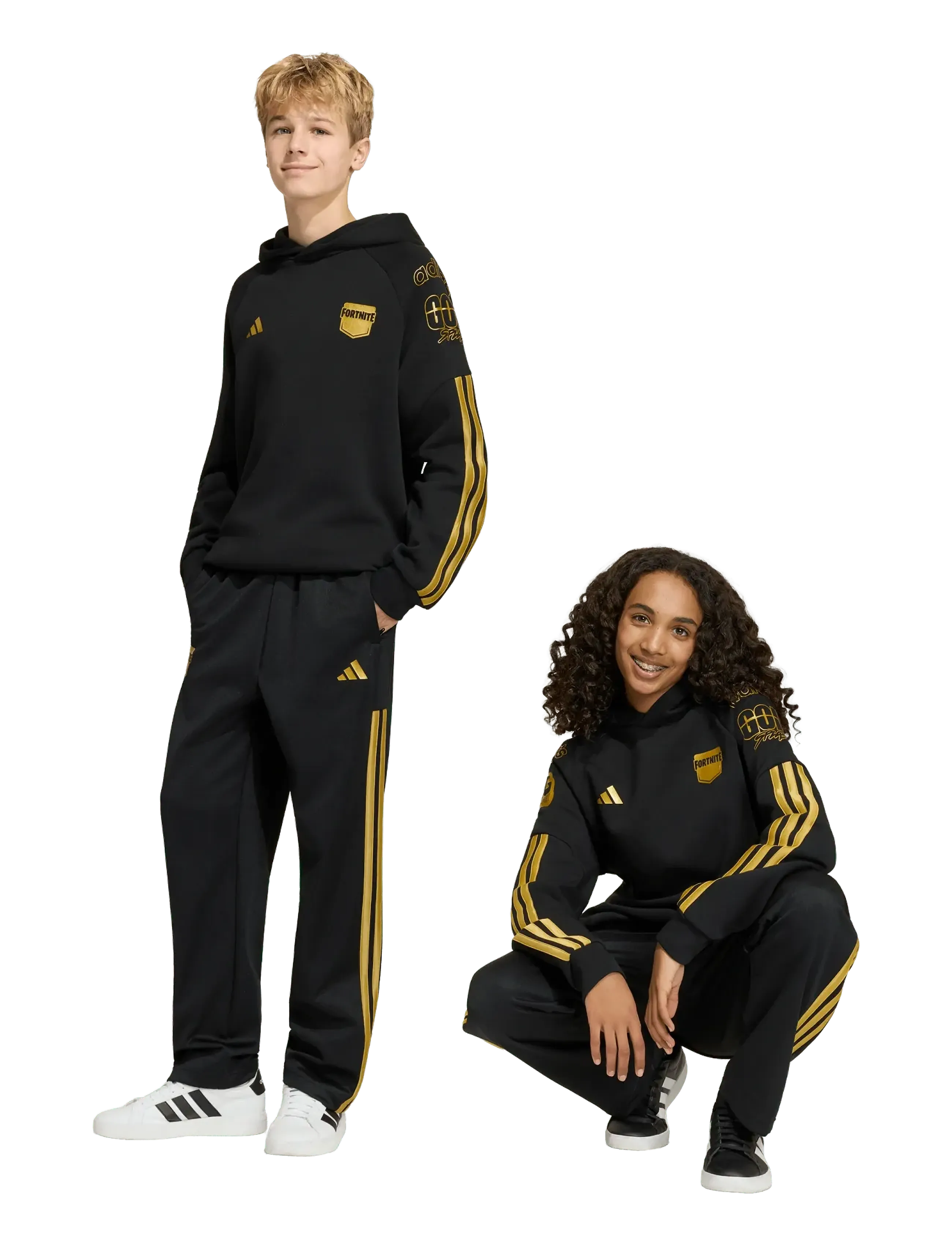 adidas Sportswear - J FN PNTS - sweatpants - black/goldmt - 2